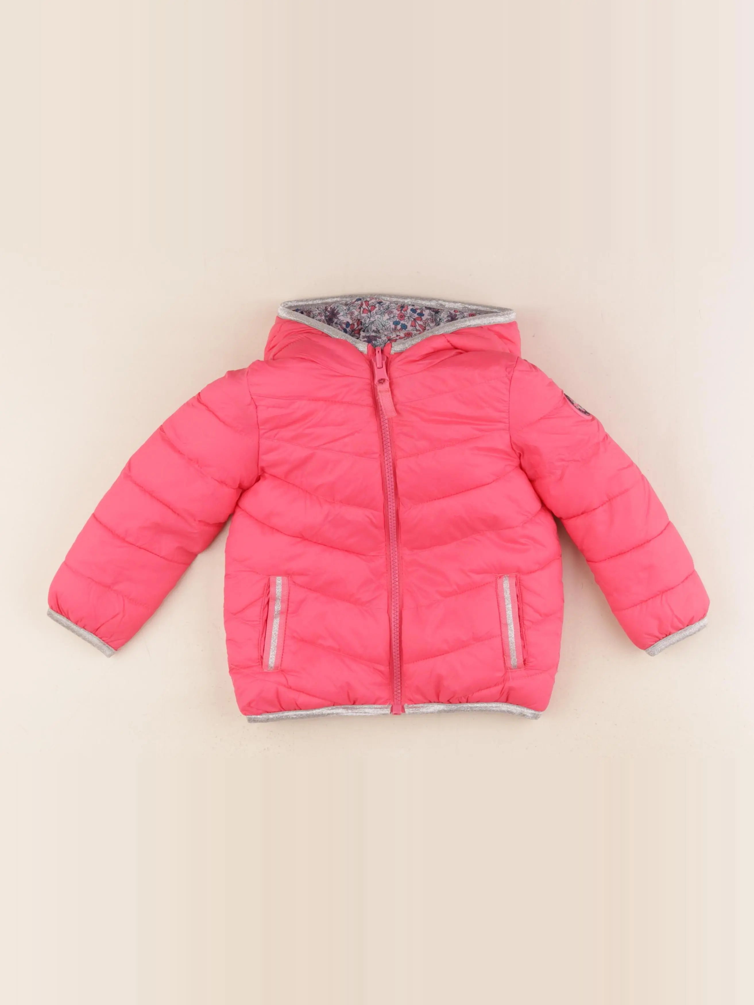 Vertbaudet - doudoune réversible rose - 2 ans