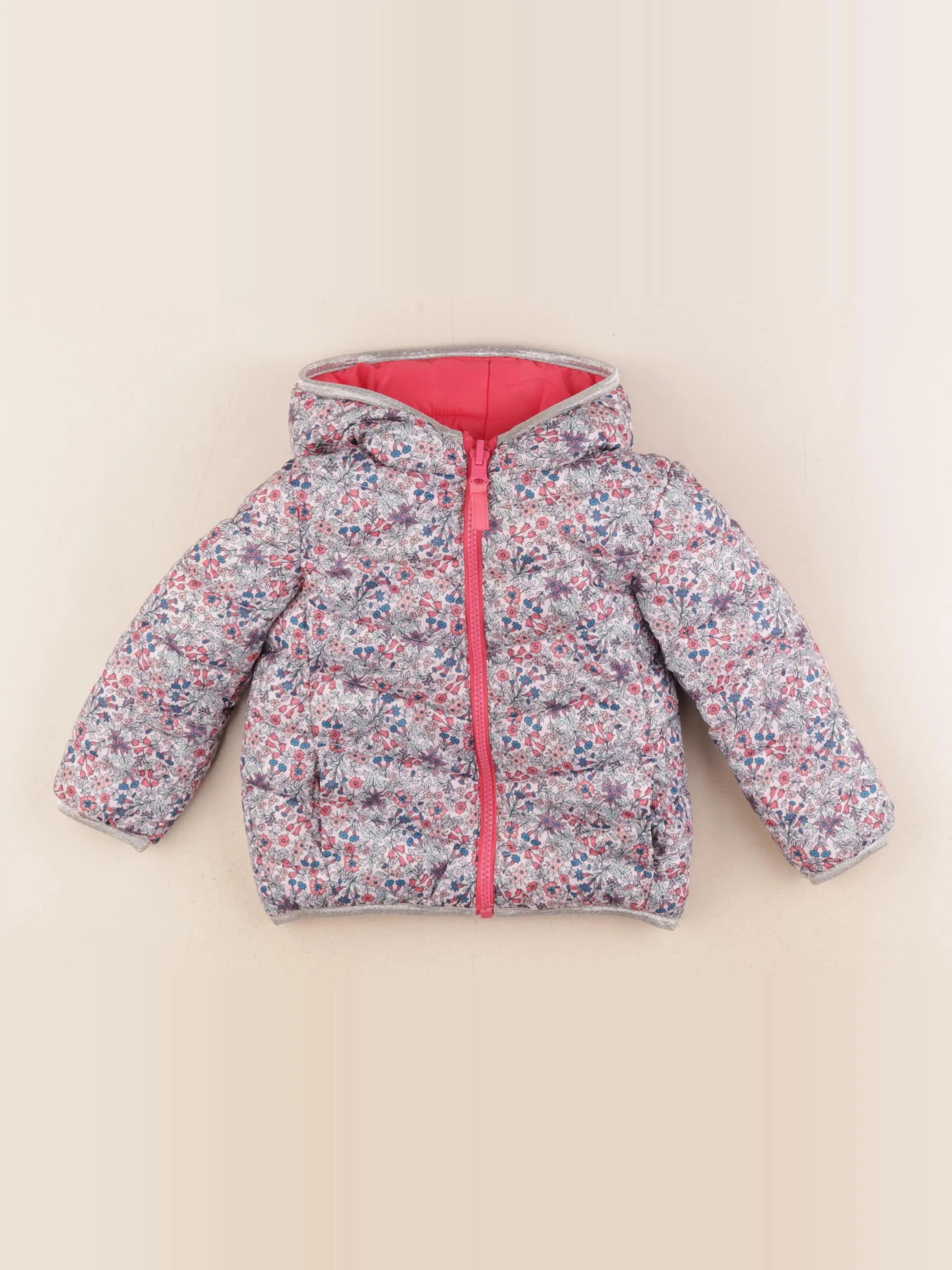 Vertbaudet - doudoune réversible rose - 2 ans