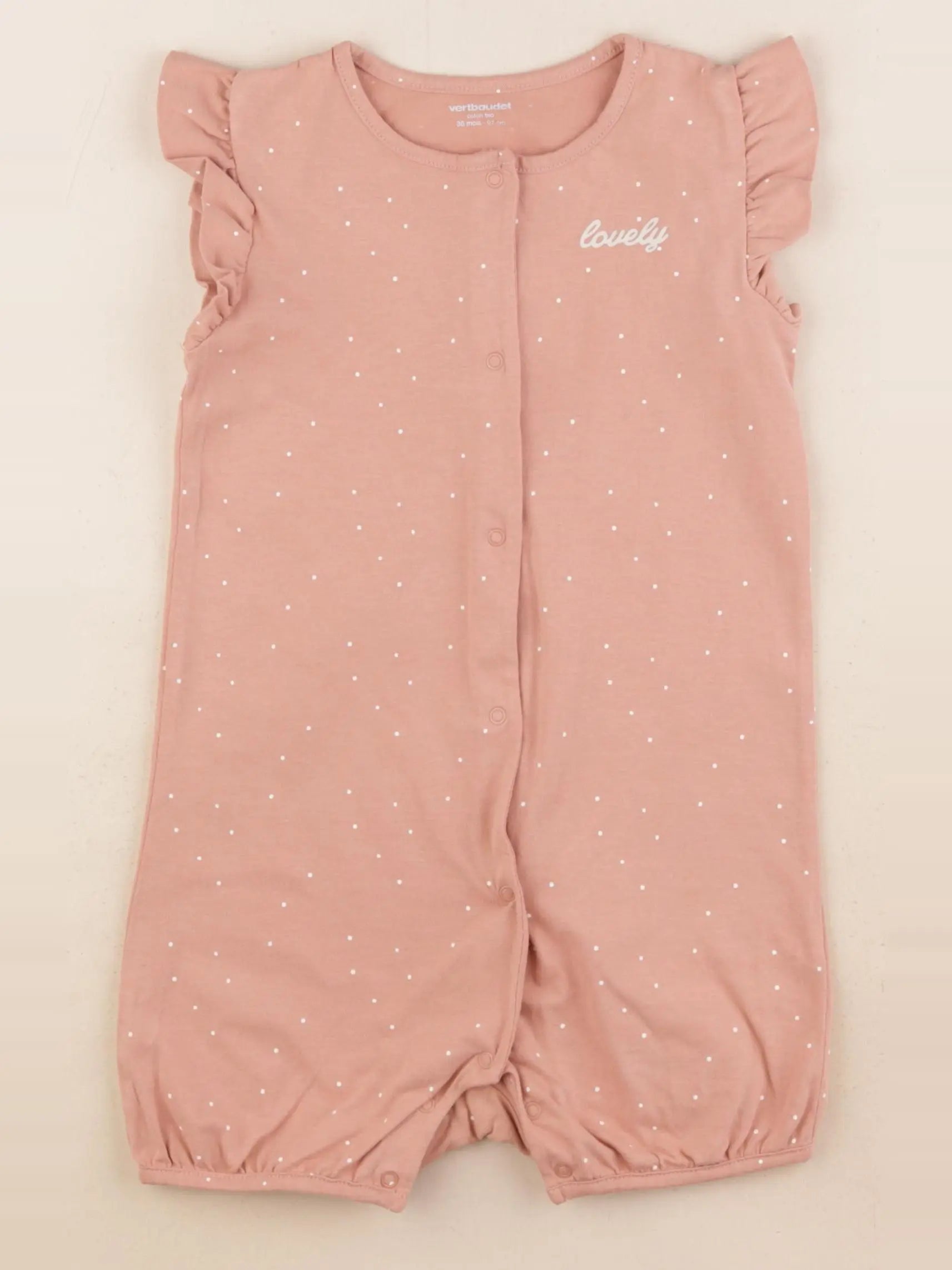 Vertbaudet - combinaison rose - 36 mois