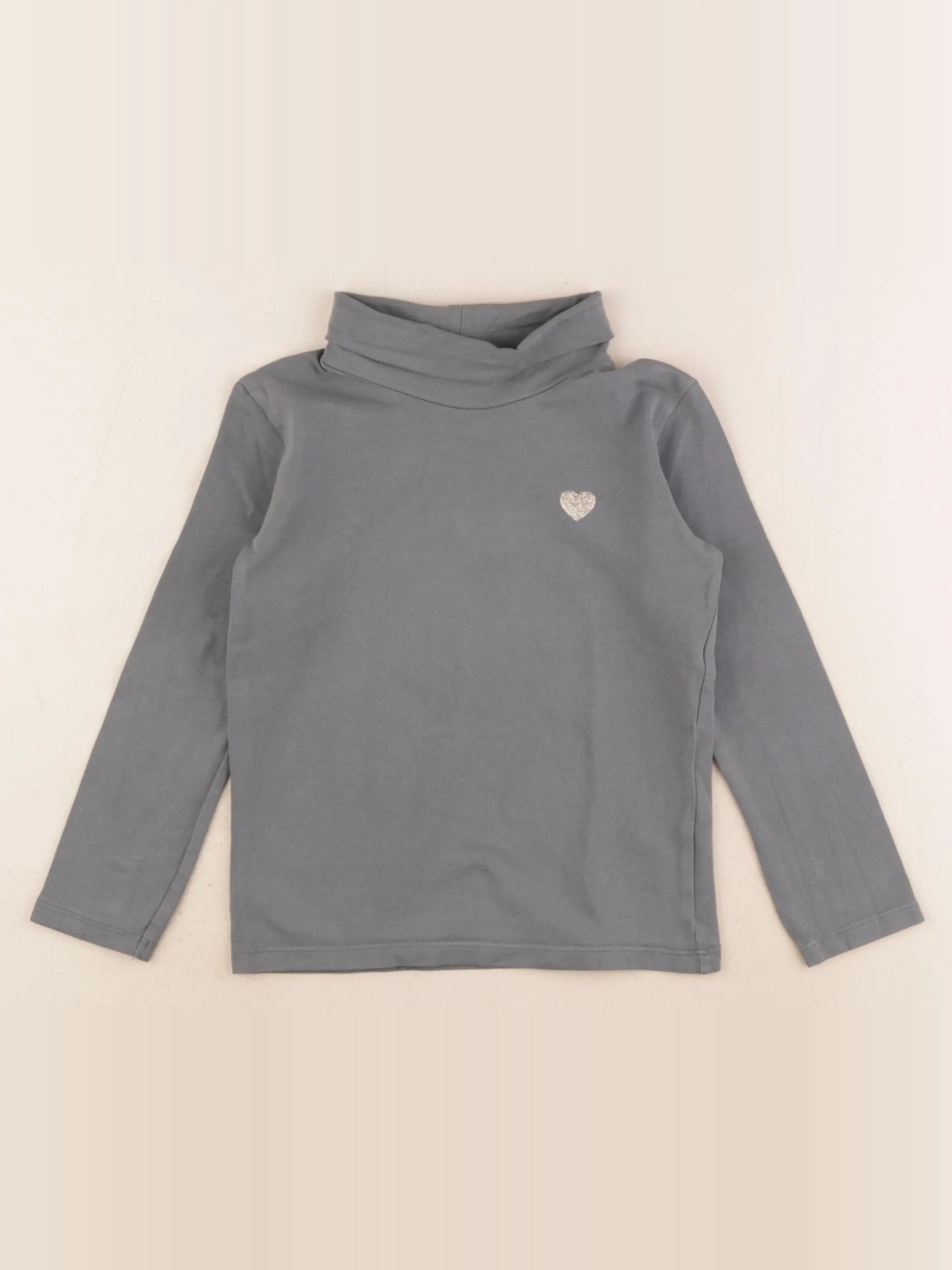 Vertbaudet - sous-pull or, gris - 4 ans