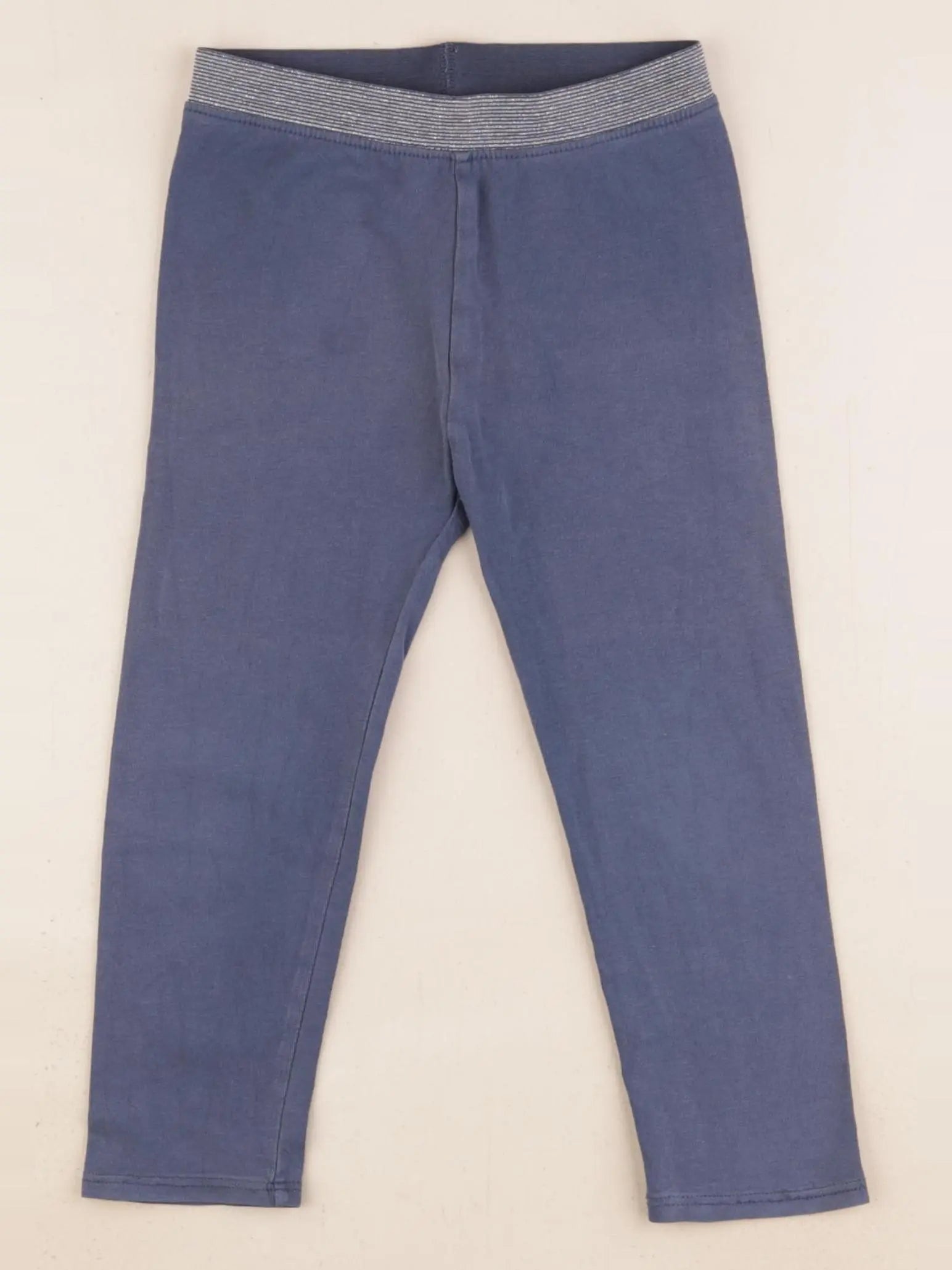 Vertbaudet - legging bleu, argent - 3 ans