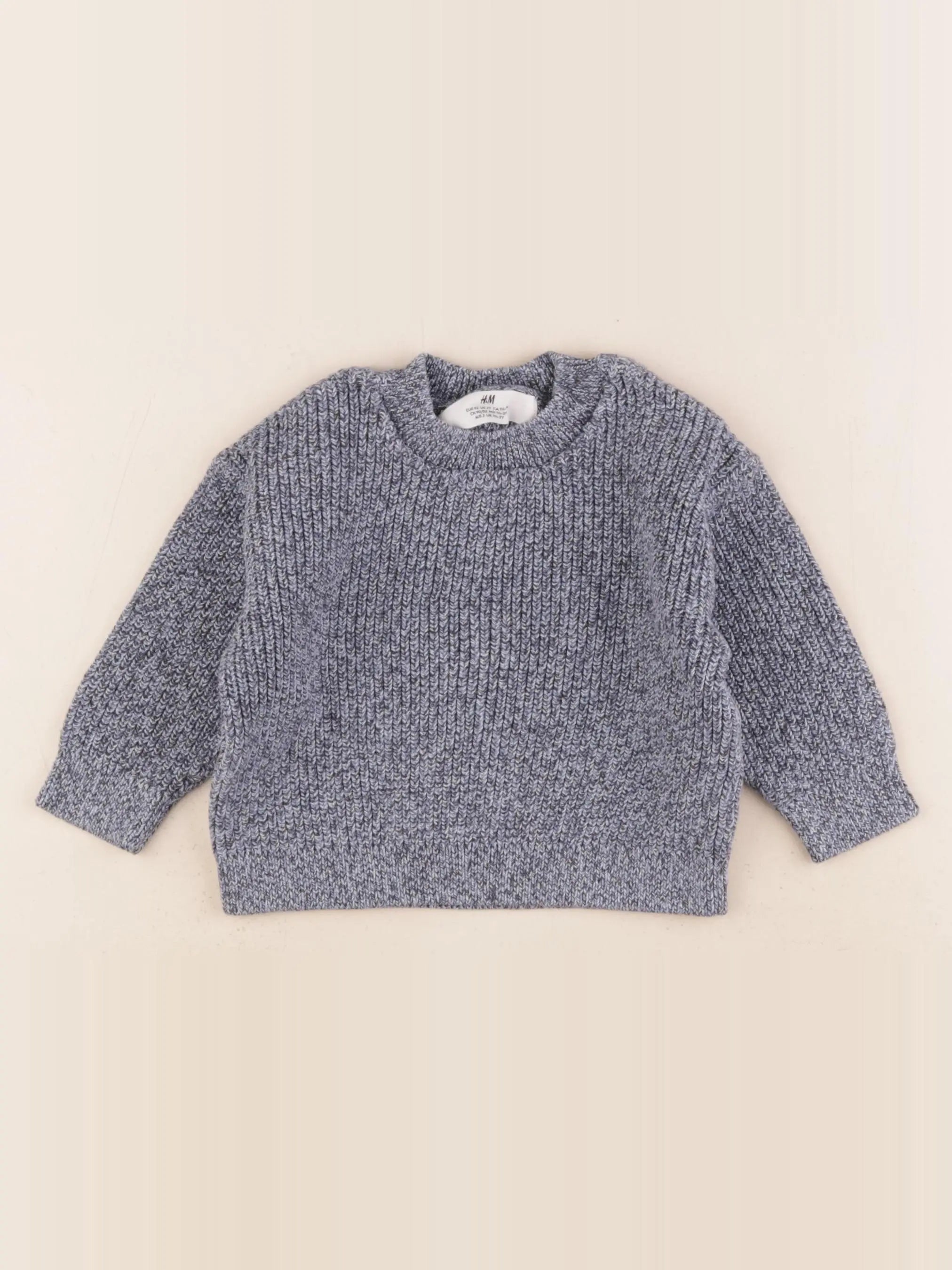 H&M - pull bleu - 18/24 mois