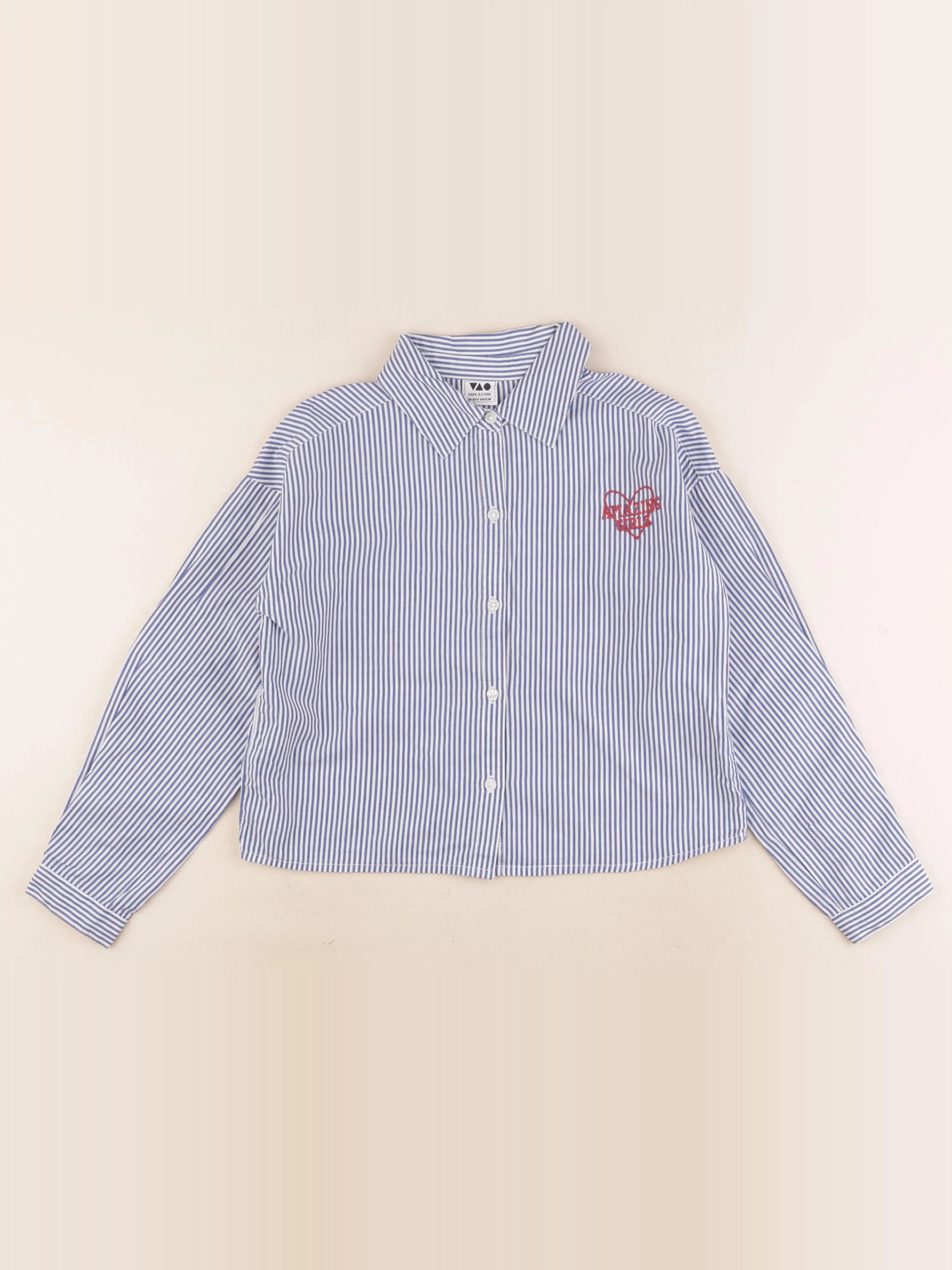 Tape à l'oeil - blouse blanc, bleu - 10 ans