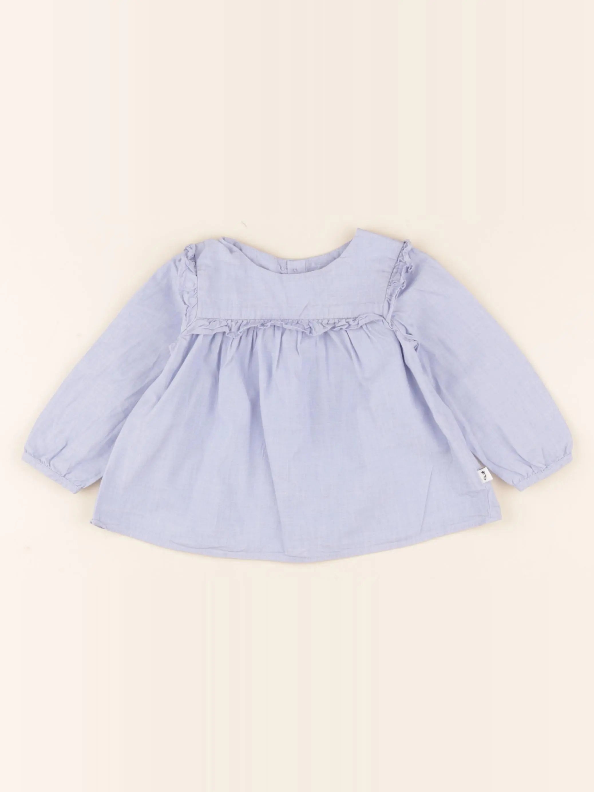 Jacadi - blouse bleu - 6 mois