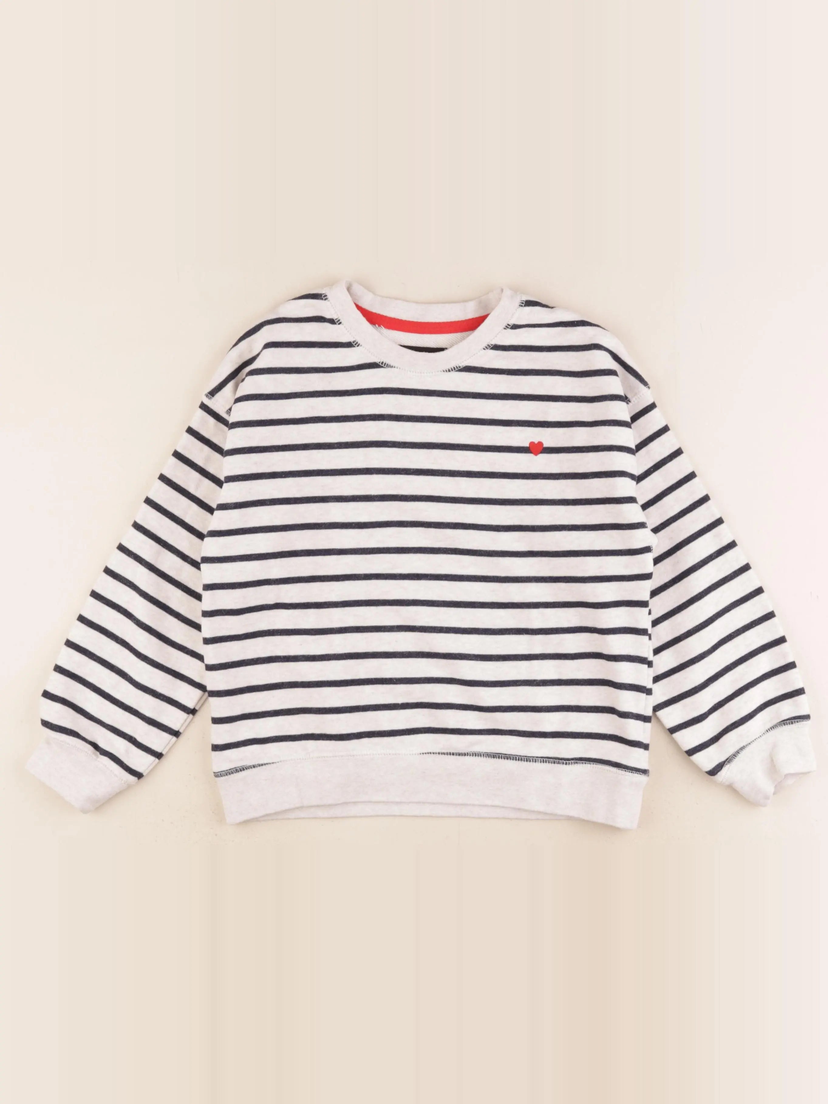Monoprix - sweat bleu, marron - 8 ans