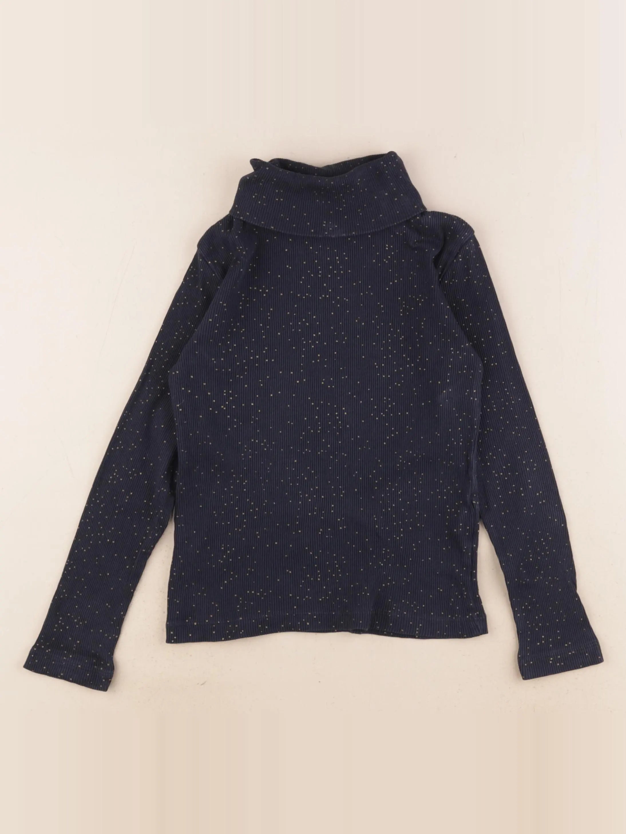 Monoprix - sous-pull bleu, or - 6 ans