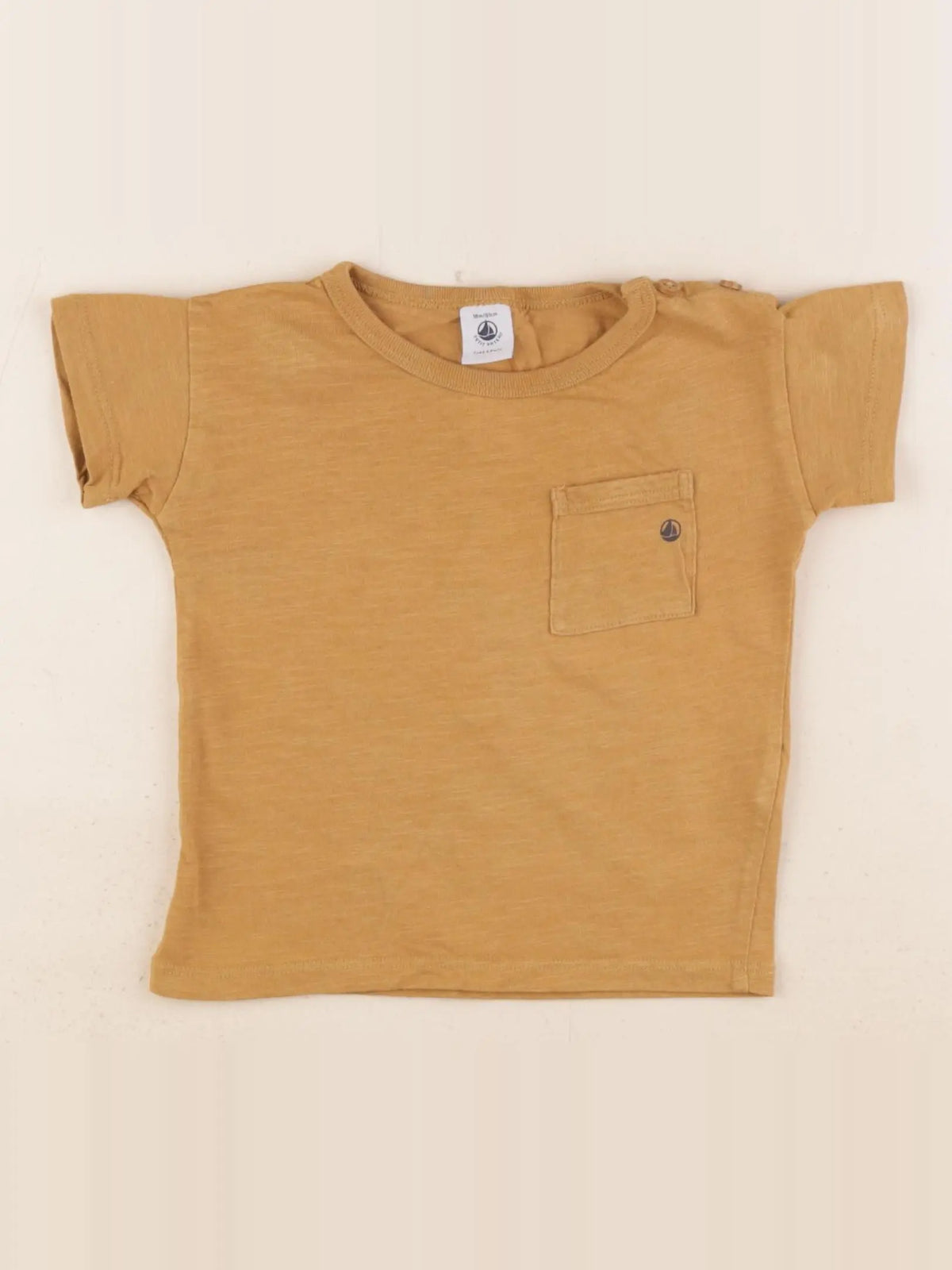 Petit Bateau - tee-shirt marron - 18 mois