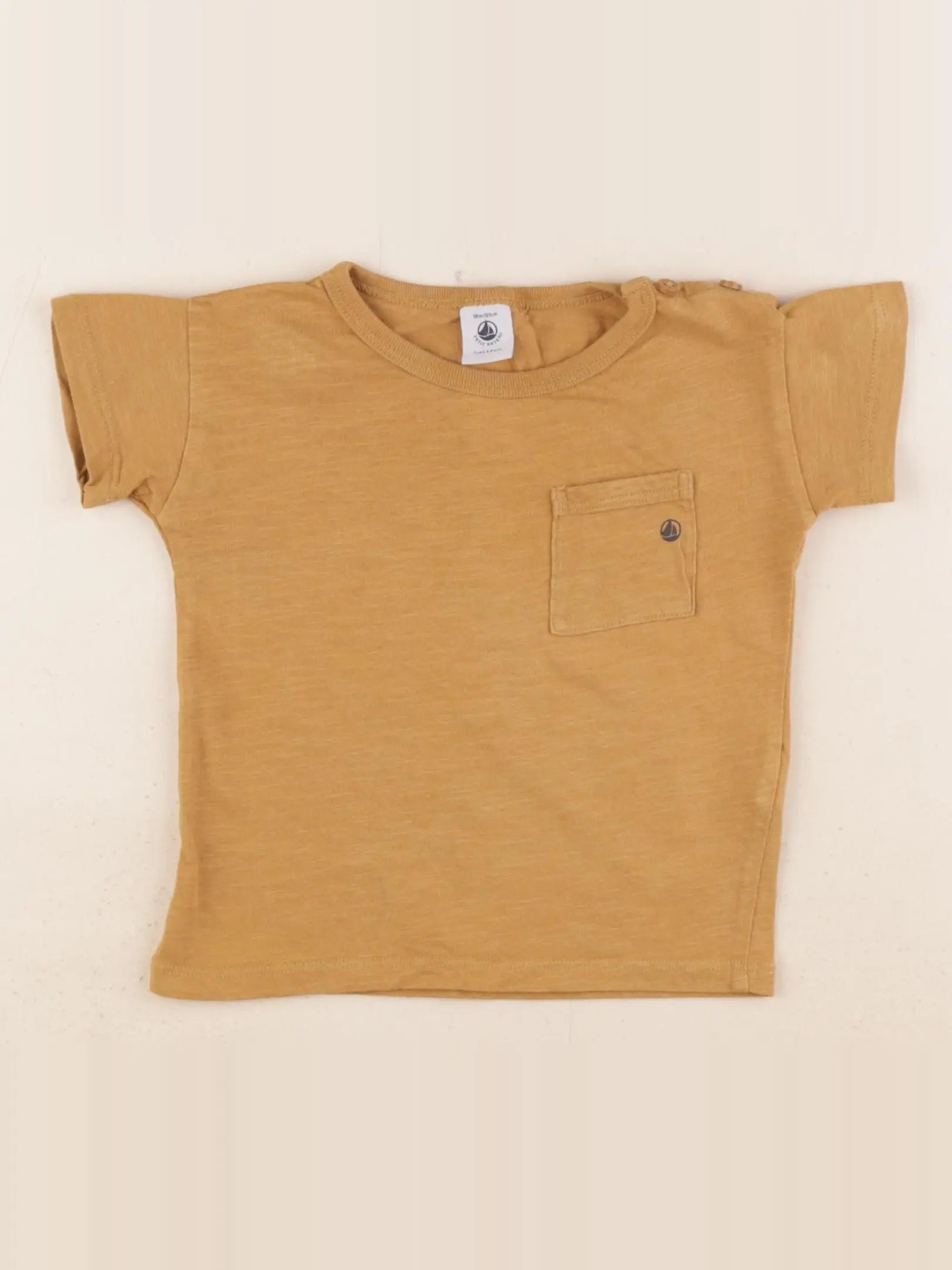 Petit Bateau - tee-shirt marron - 18 mois