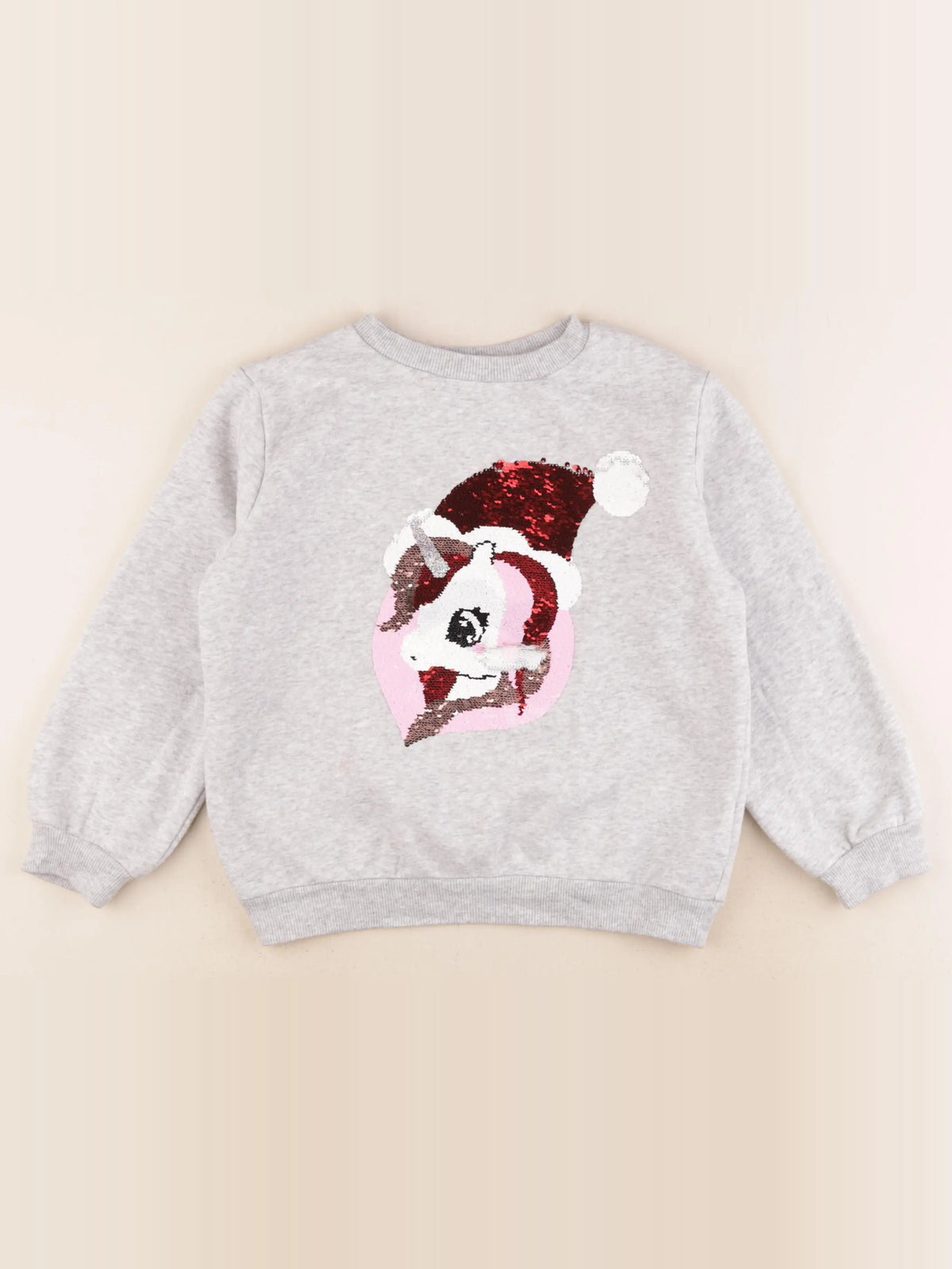 H&M - sweat gris - 6/8 ans