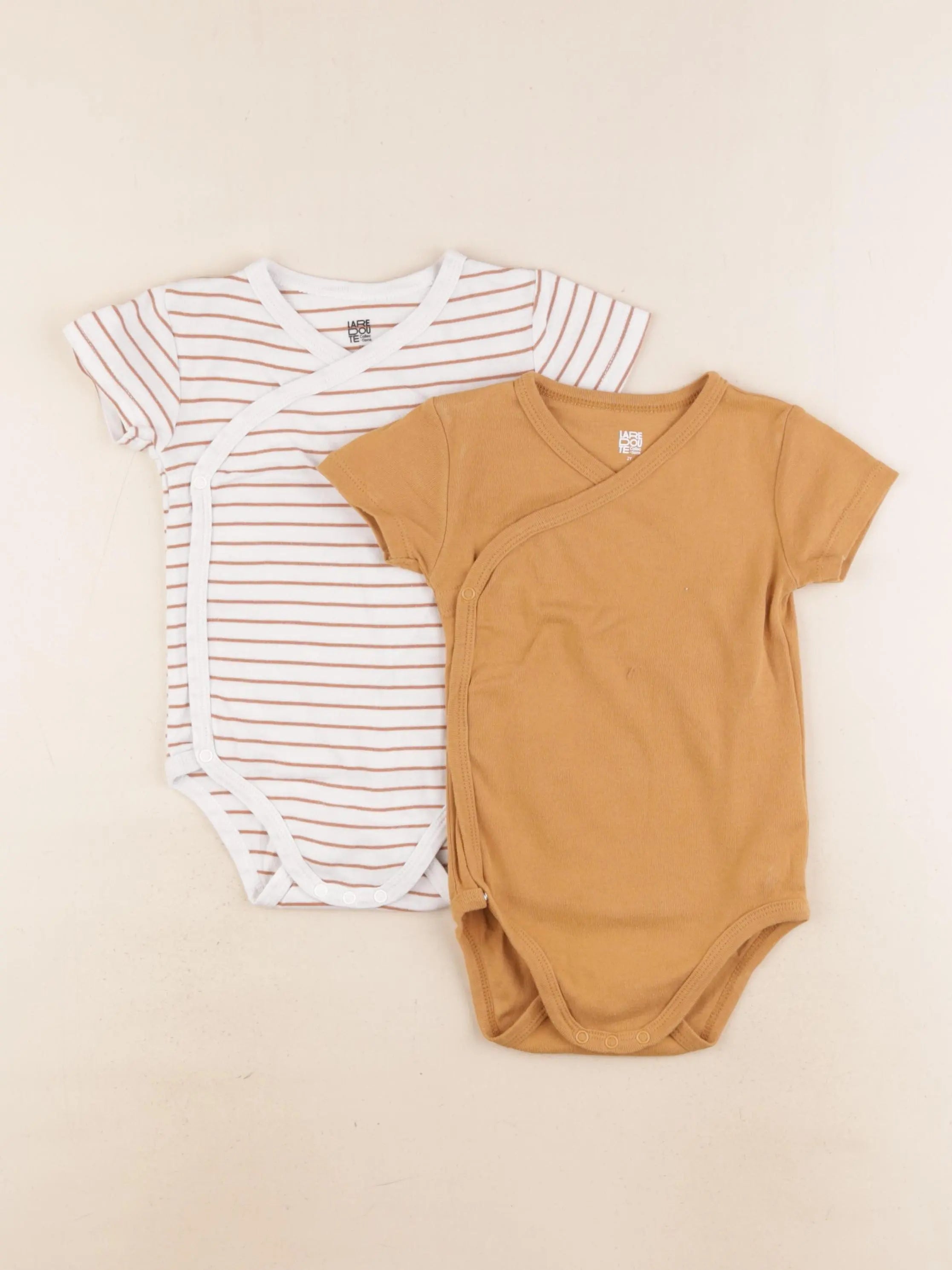 La Redoute - lot de 2 bodies en coton multicolore - 2 ans
