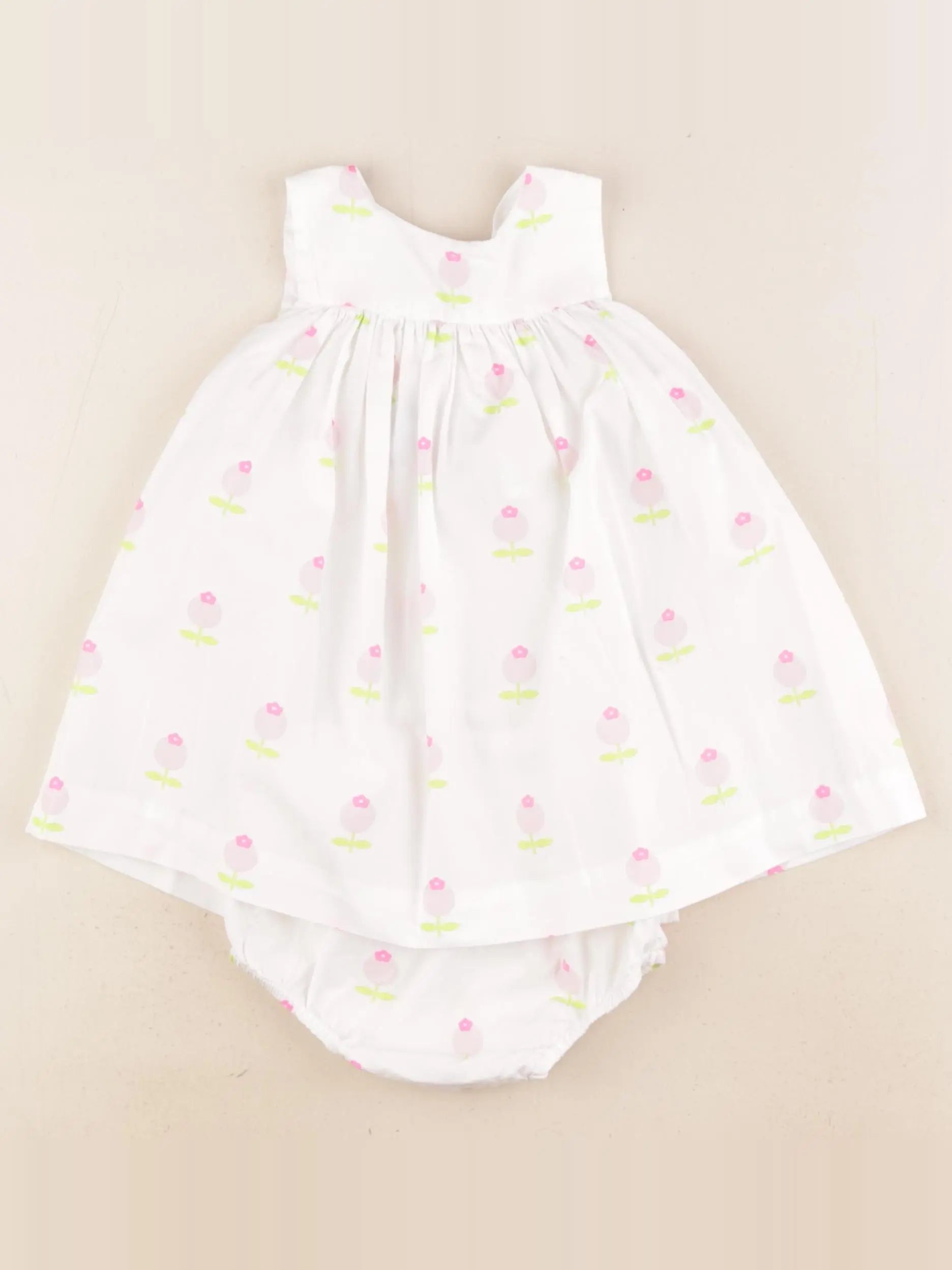 Jacadi - robe blanc, rose - 12 mois