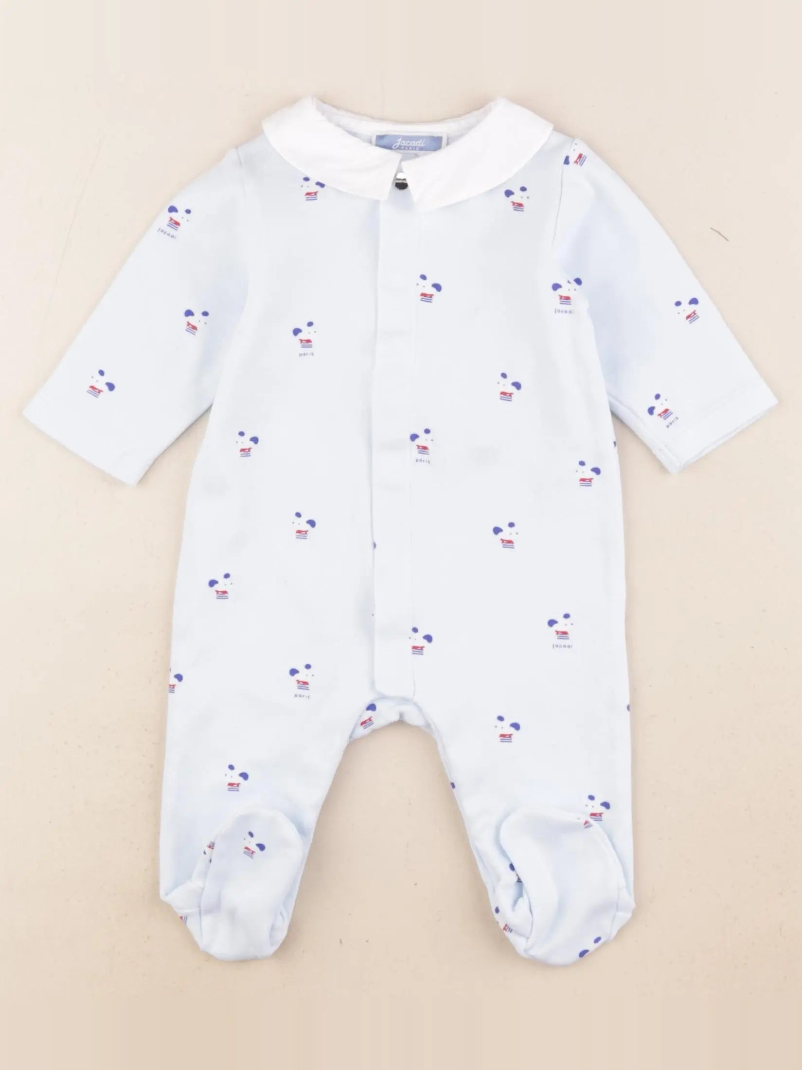 Jacadi - pyjama coton bleu - 3 mois
