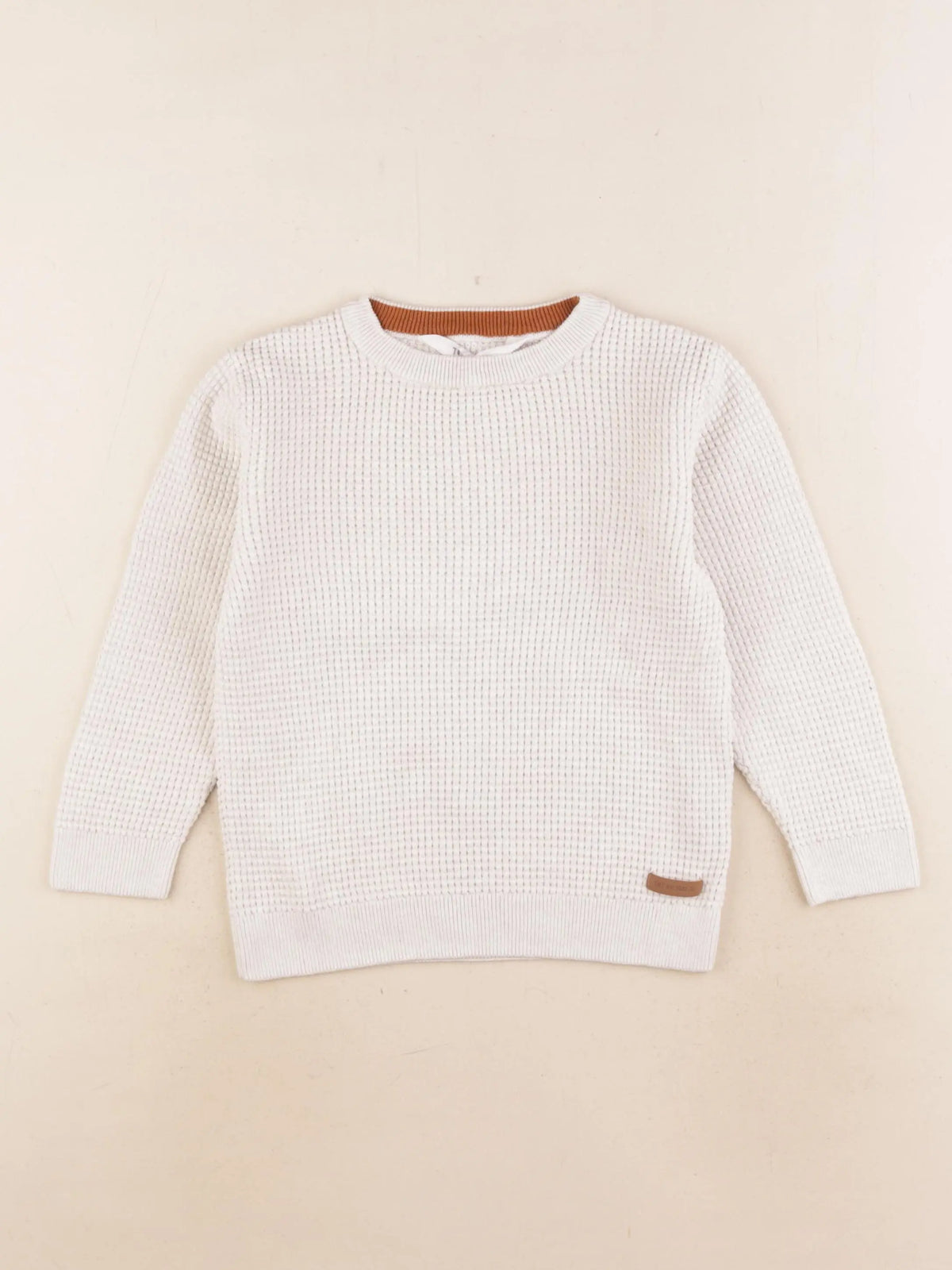 H&M - pull blanc - 3/4 ans