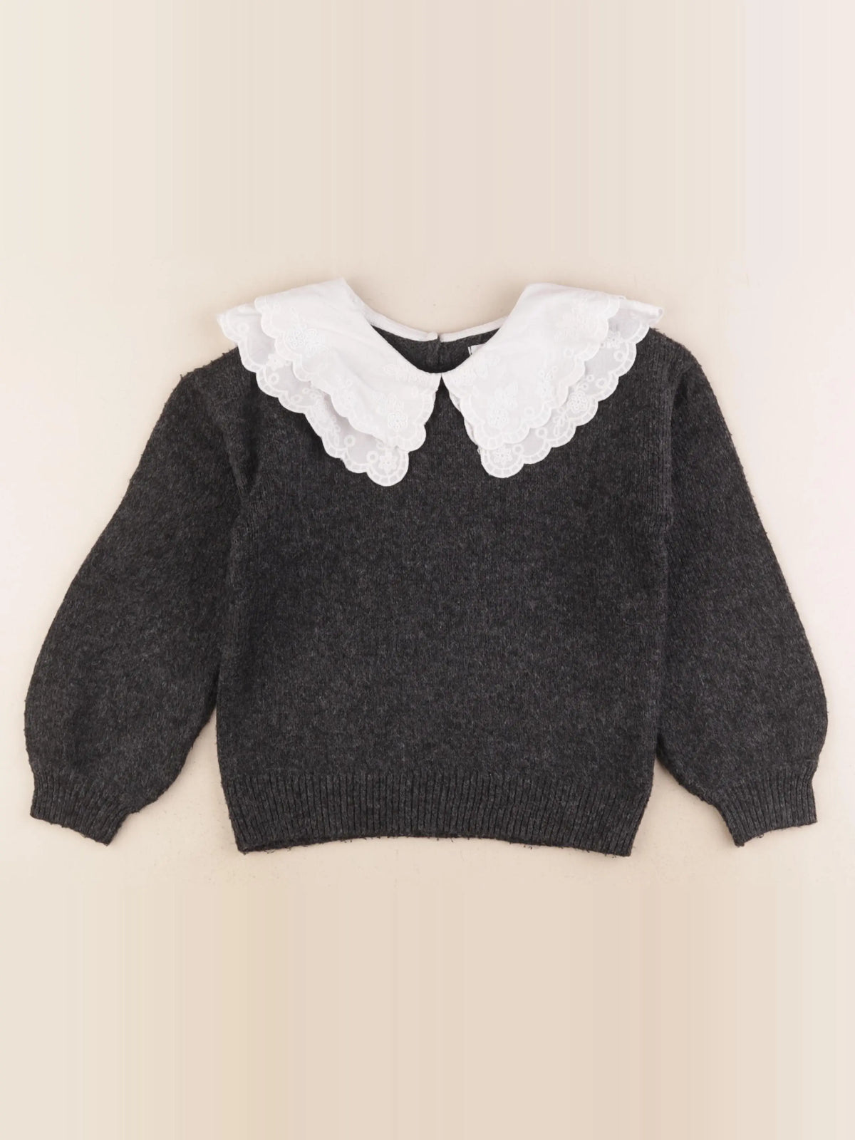 Vertbaudet - pull noir - 8 ans