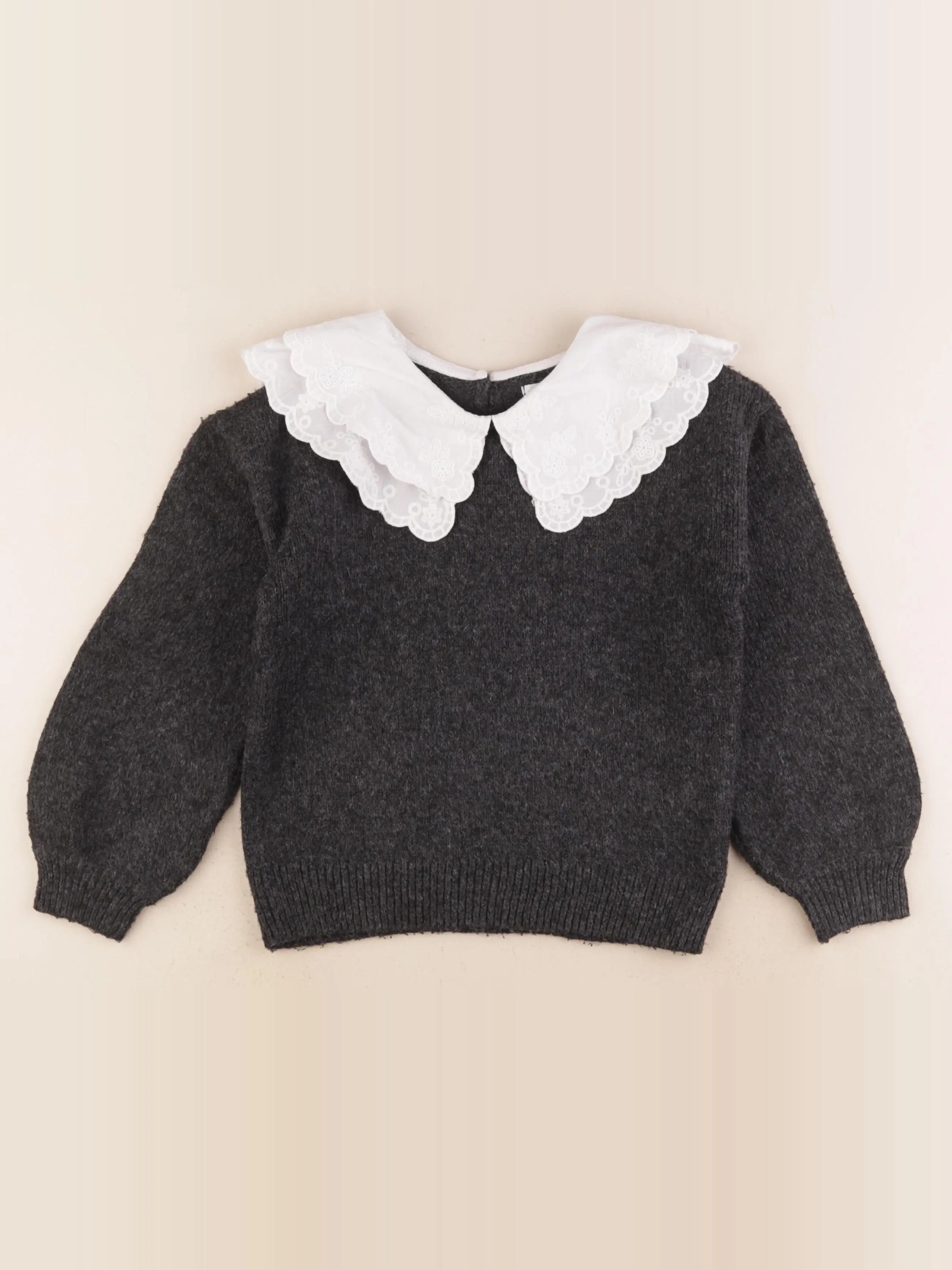 Vertbaudet - pull noir - 8 ans