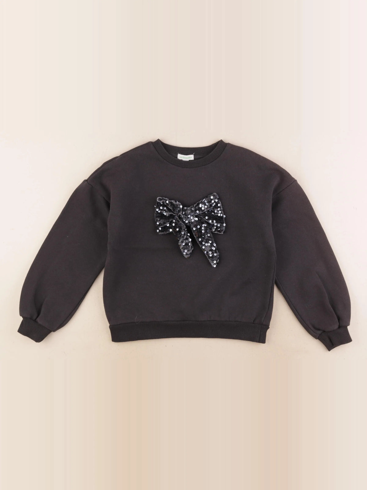 Vertbaudet - sweat noir - 8 ans
