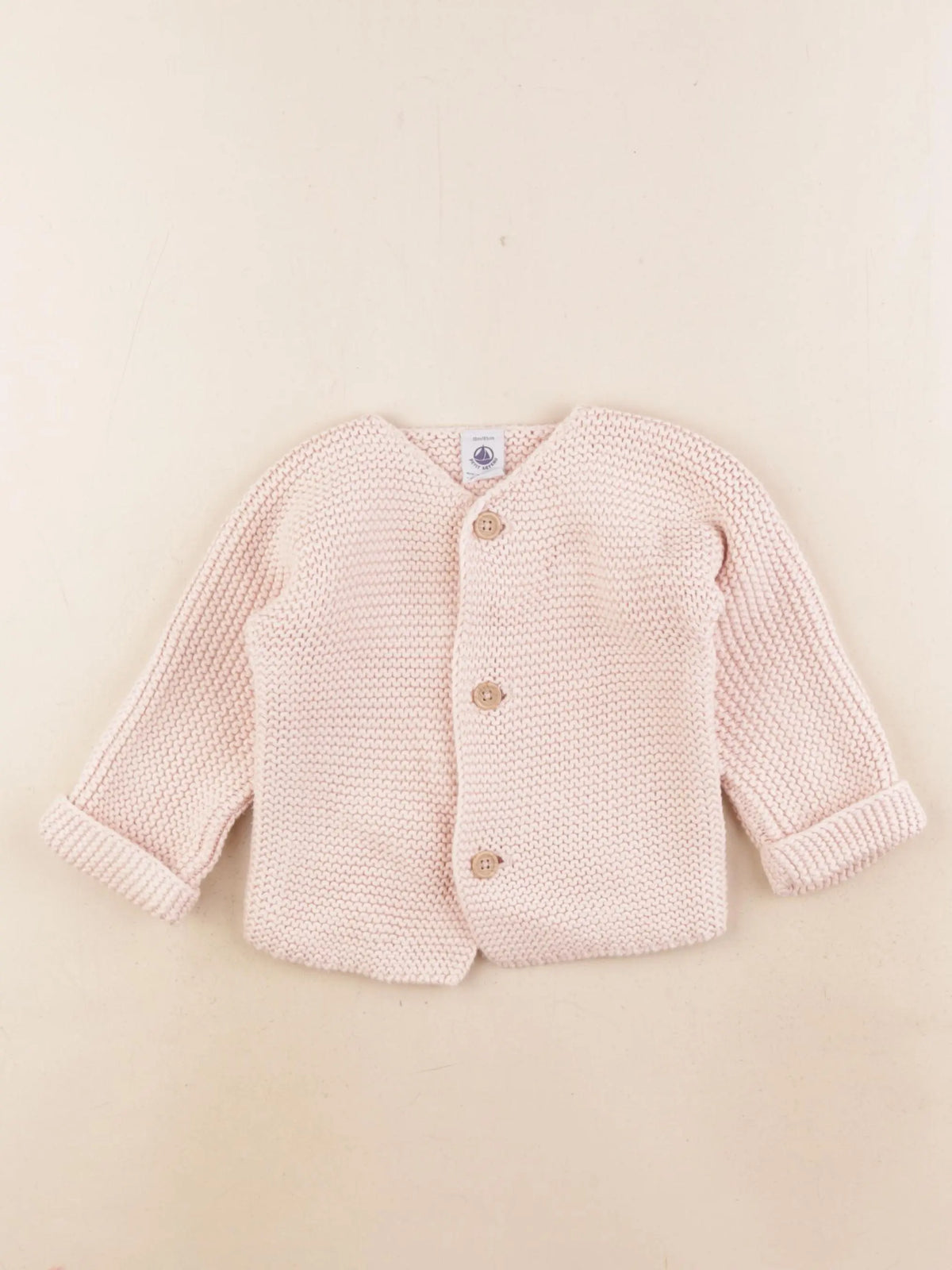 Petit Bateau - gilet rose - 18 mois
