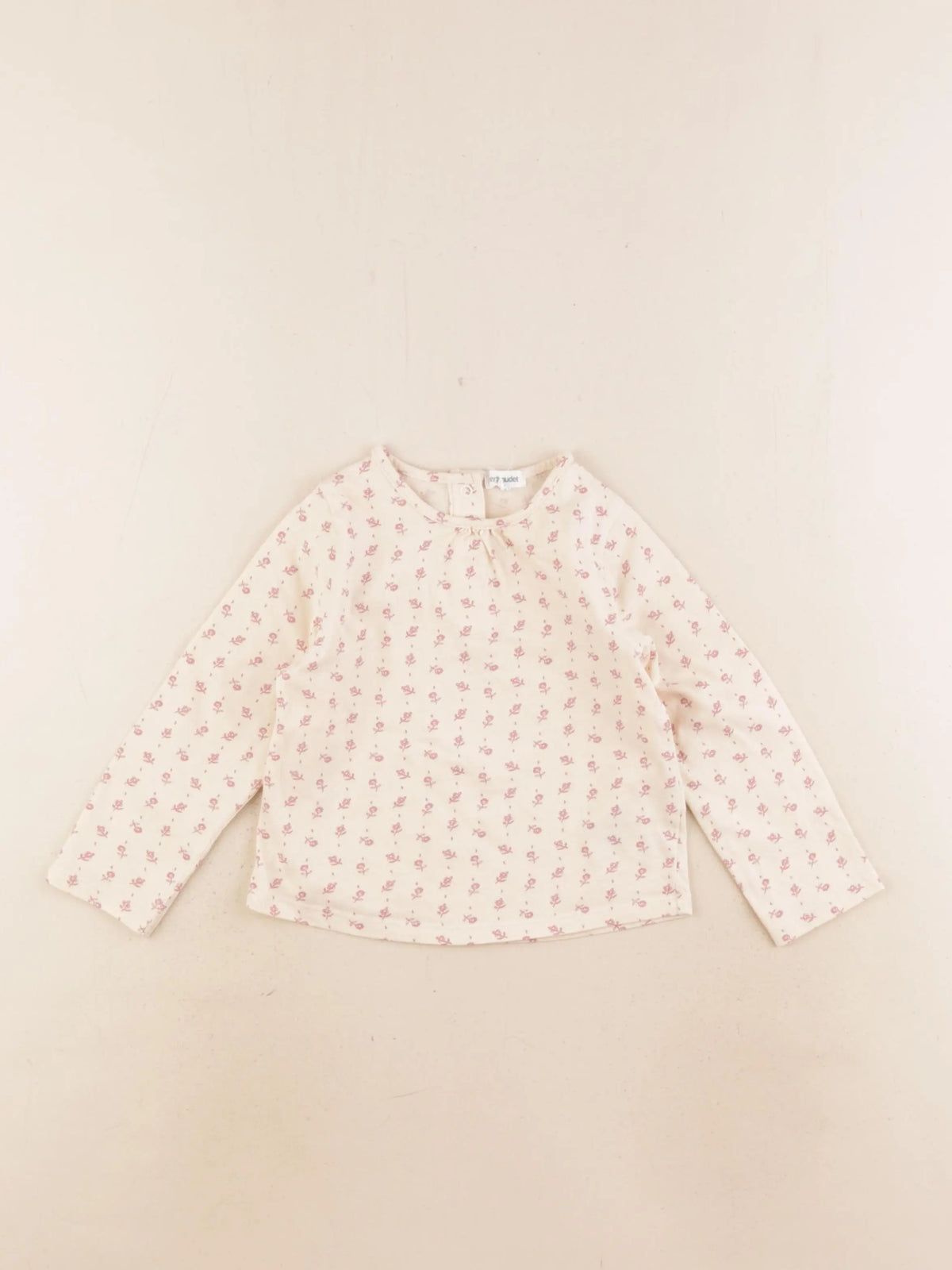 Vertbaudet - tee-shirt beige - 24 mois