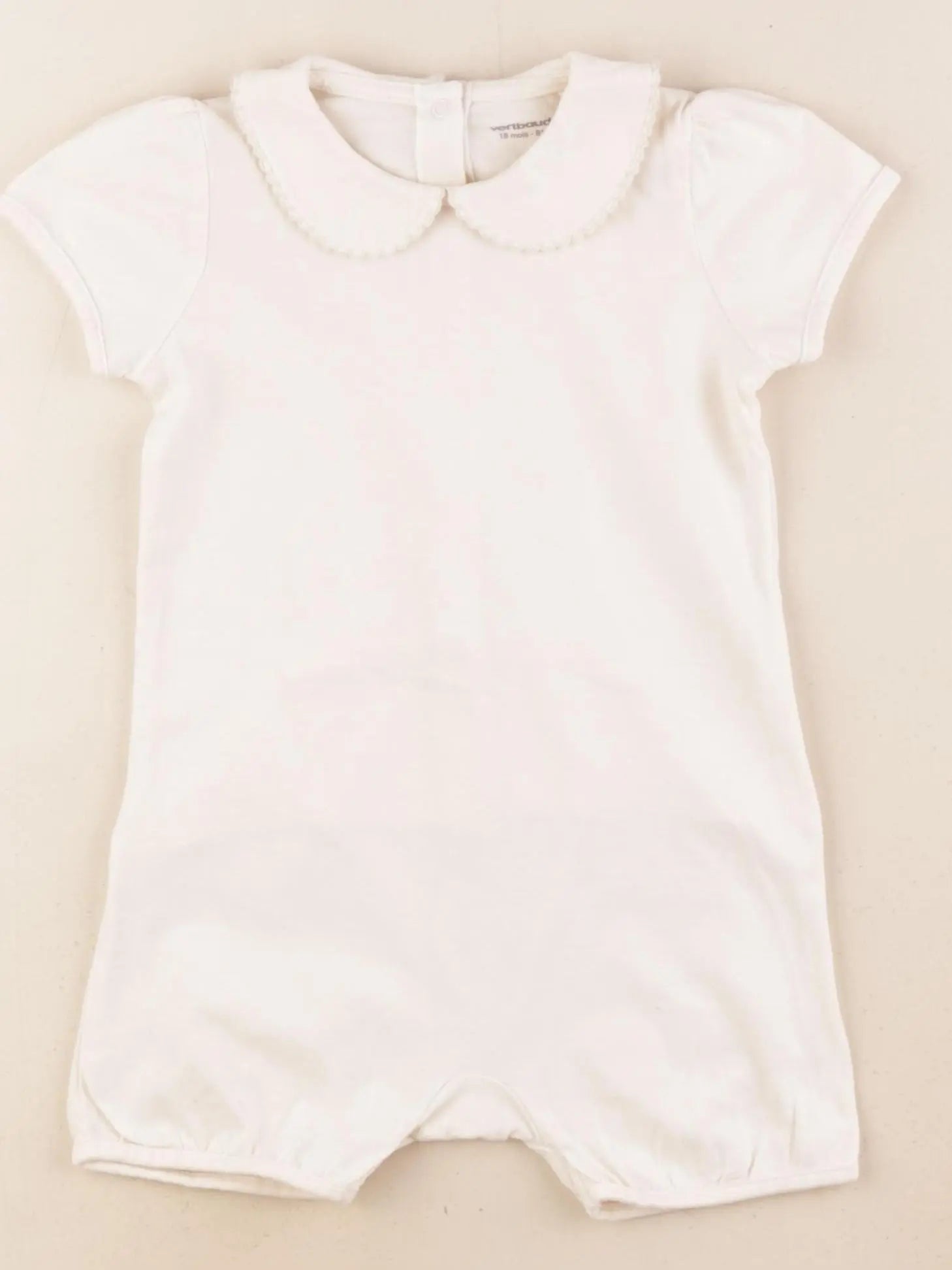 Vertbaudet - pyjama coton beige - 18 mois
