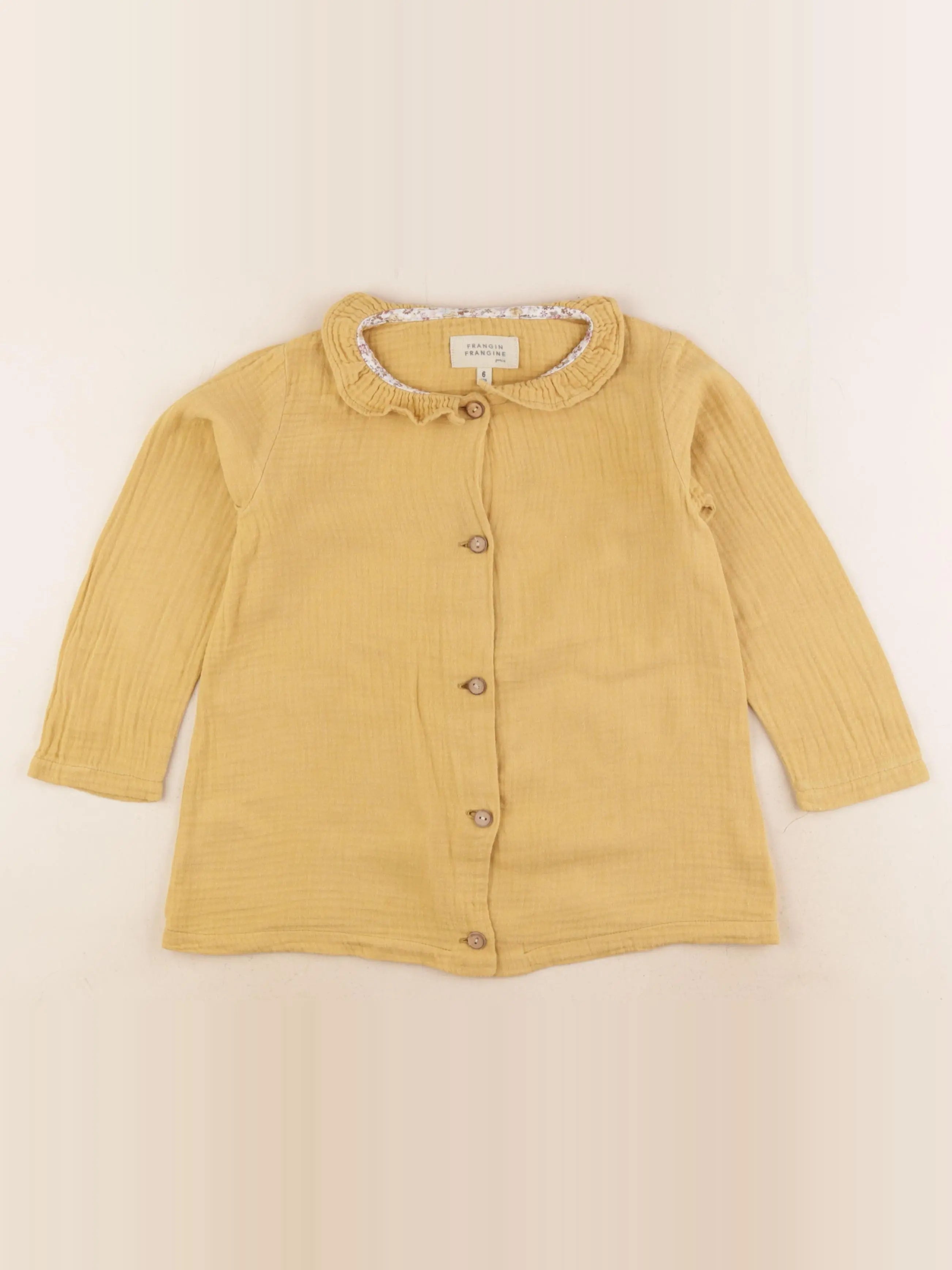 Frangin Frangine - blouse jaune - 6 ans