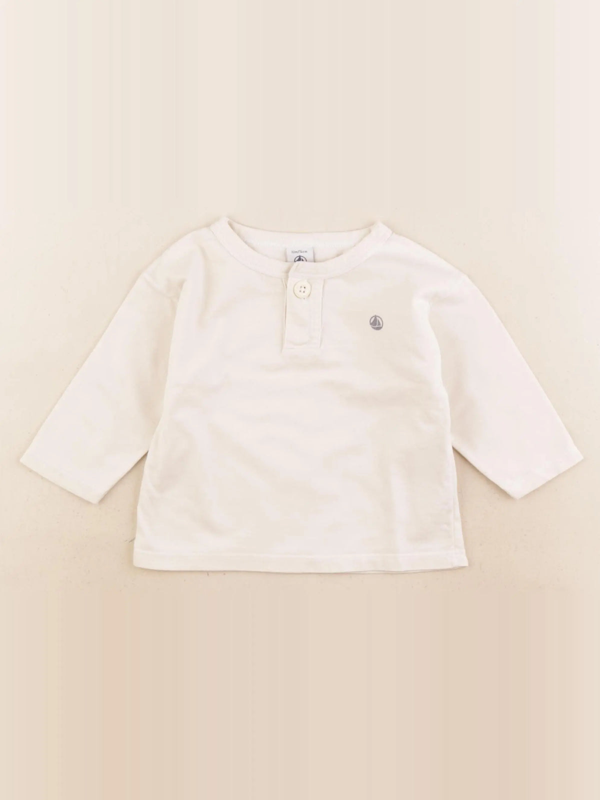 Petit Bateau - tee-shirt beige - 12 mois