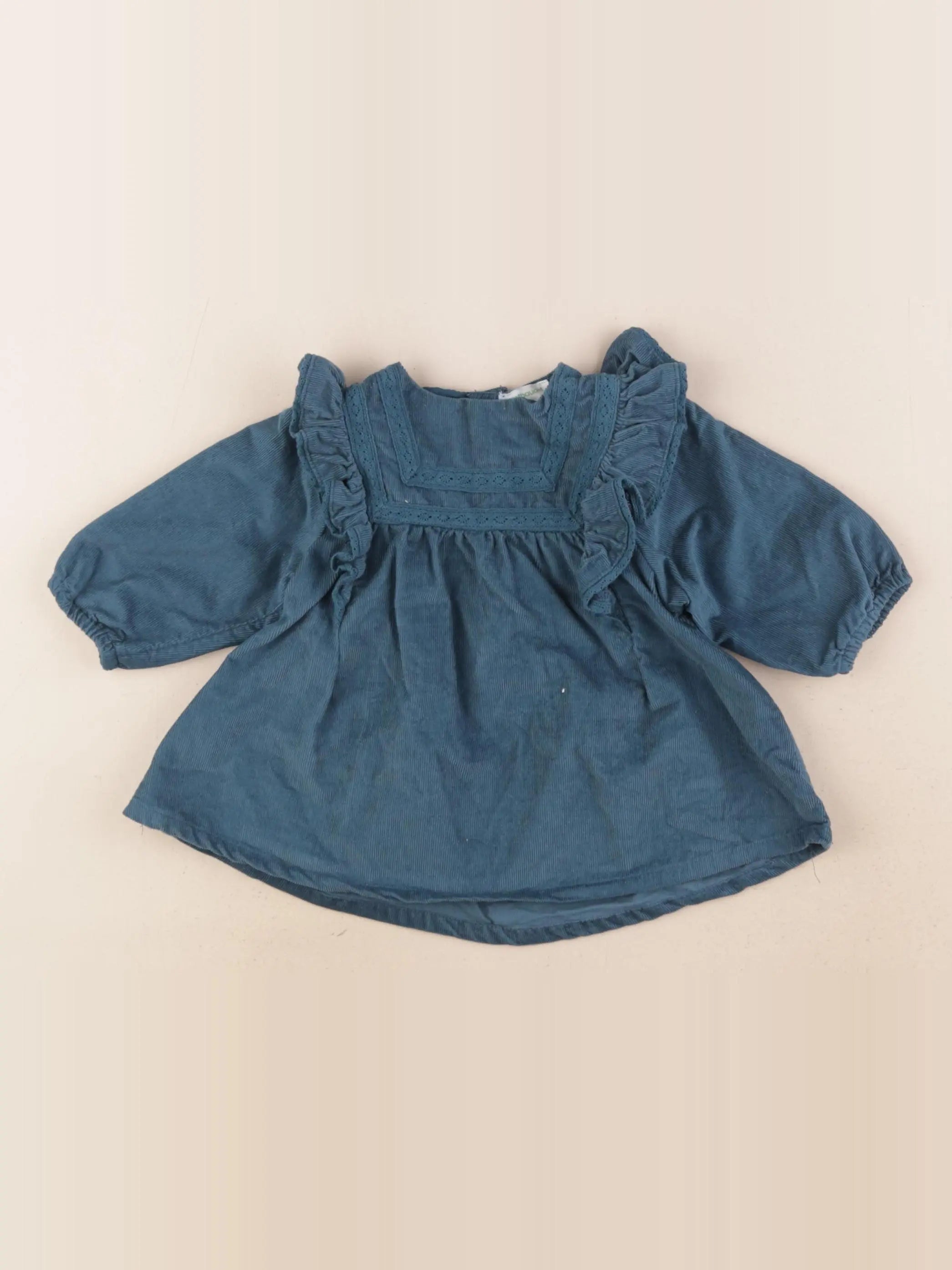 Vertbaudet - robe vert - 3 mois