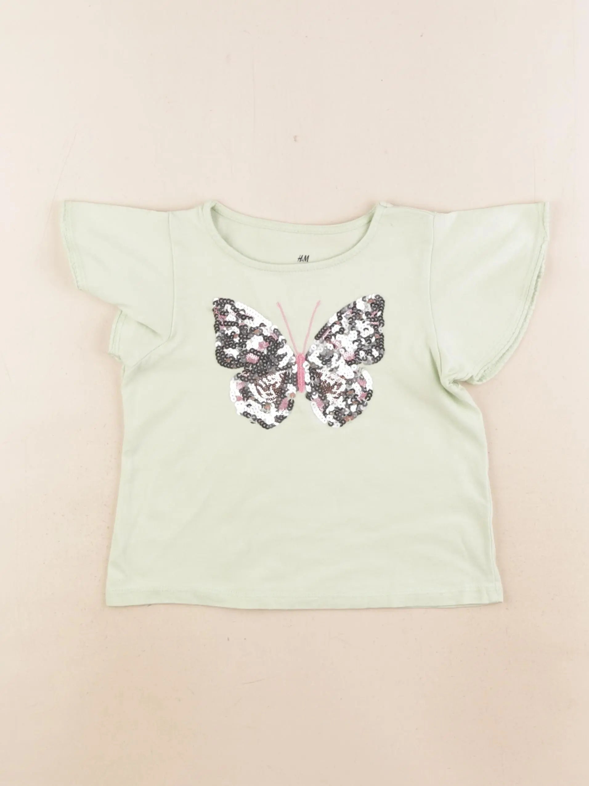 H&M - tee-shirt vert - 3/4 ans