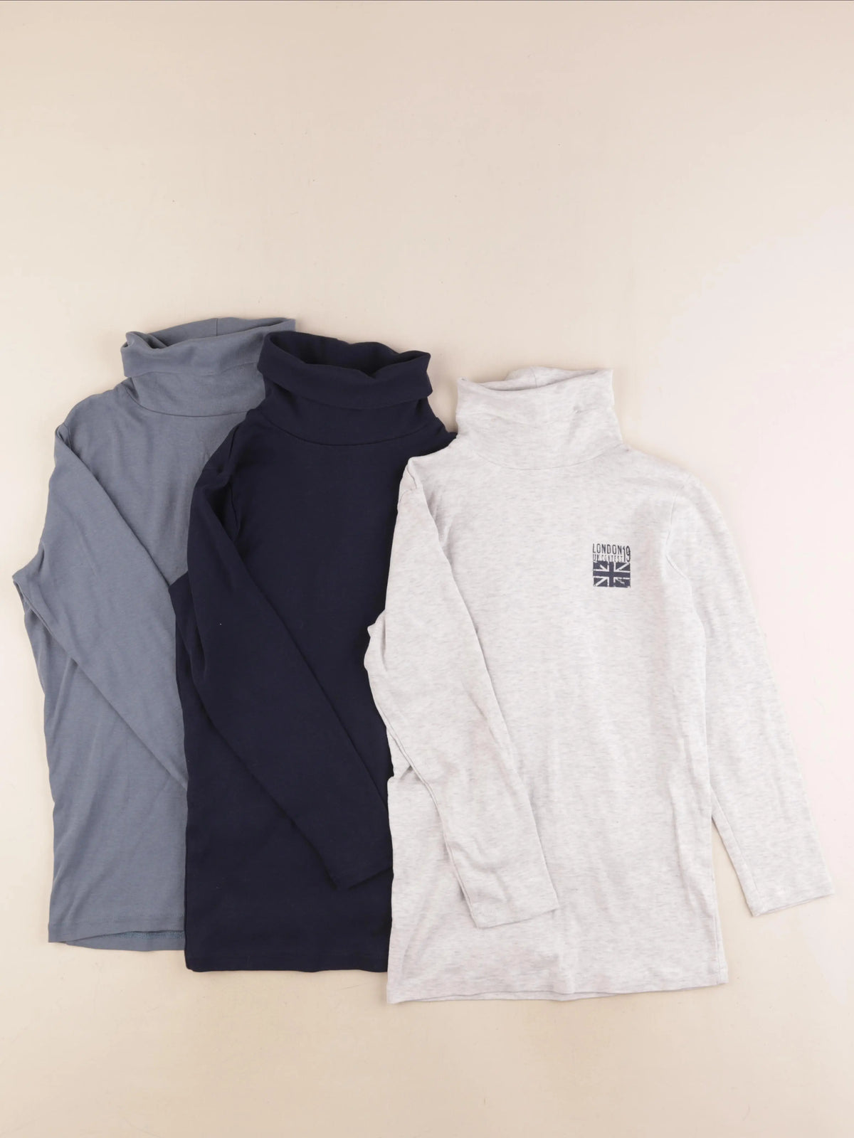 Vertbaudet - lot de 3 sous-pulls multicolore - 10 ans
