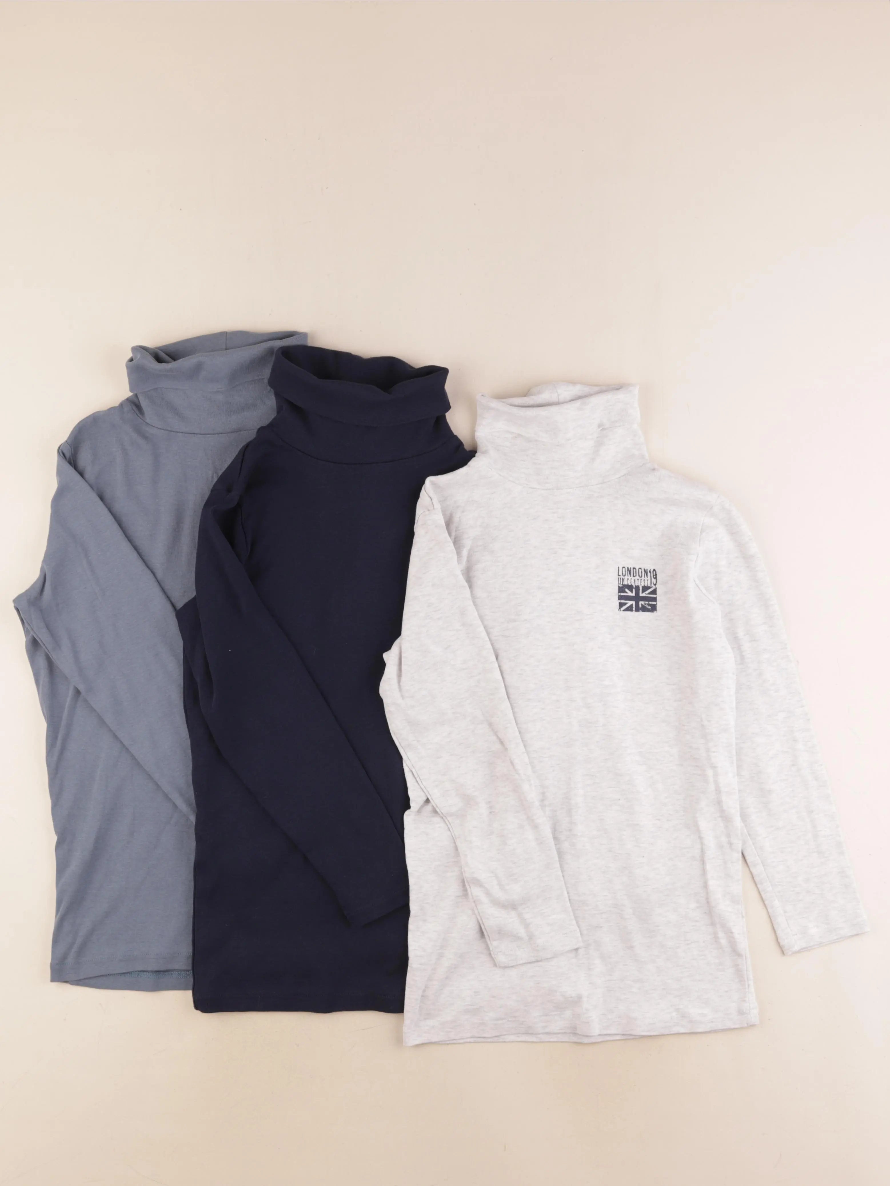 Vertbaudet - lot de 3 sous-pulls multicolore - 10 ans