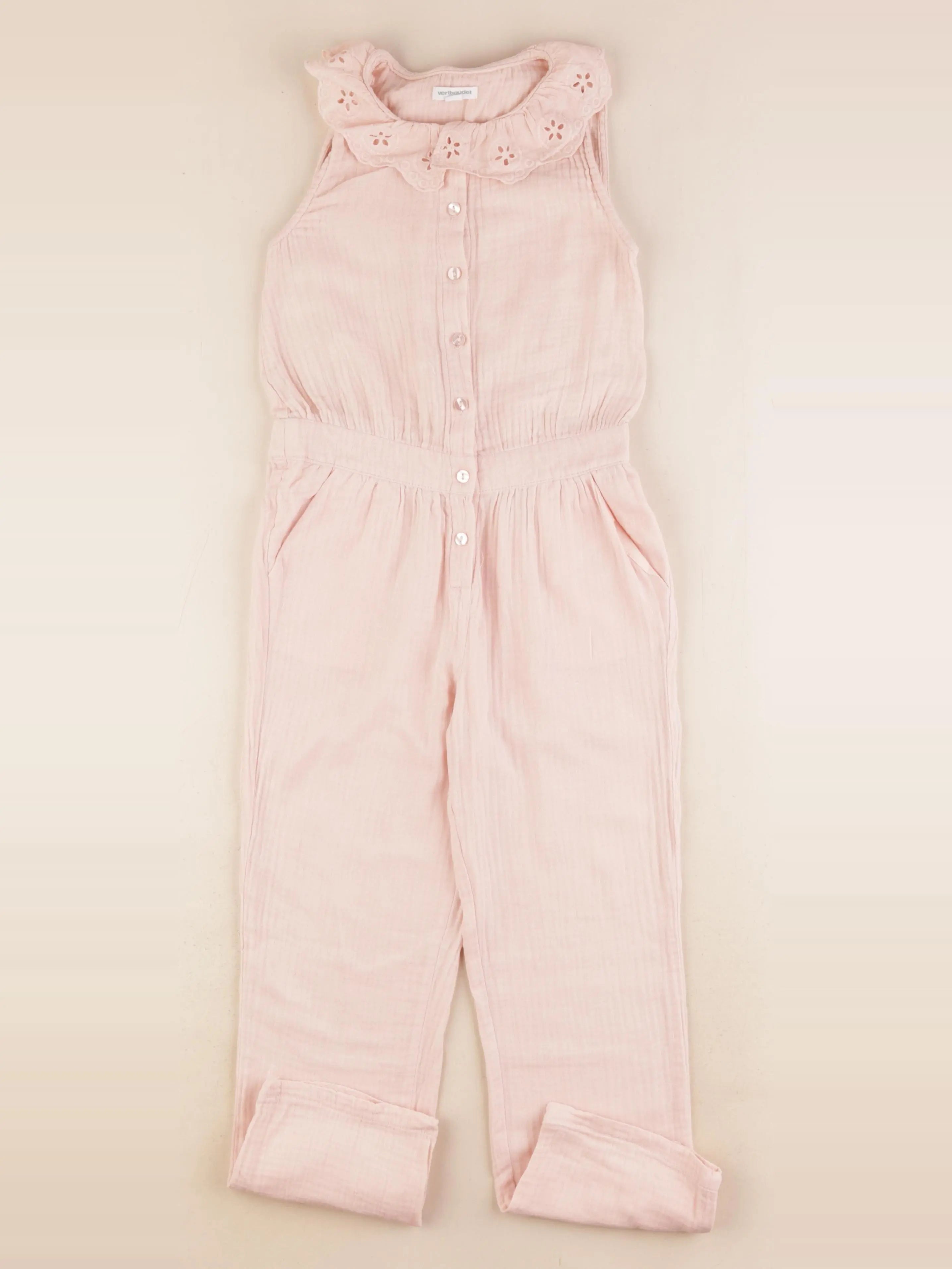 Vertbaudet - combinaison rose - 7 ans