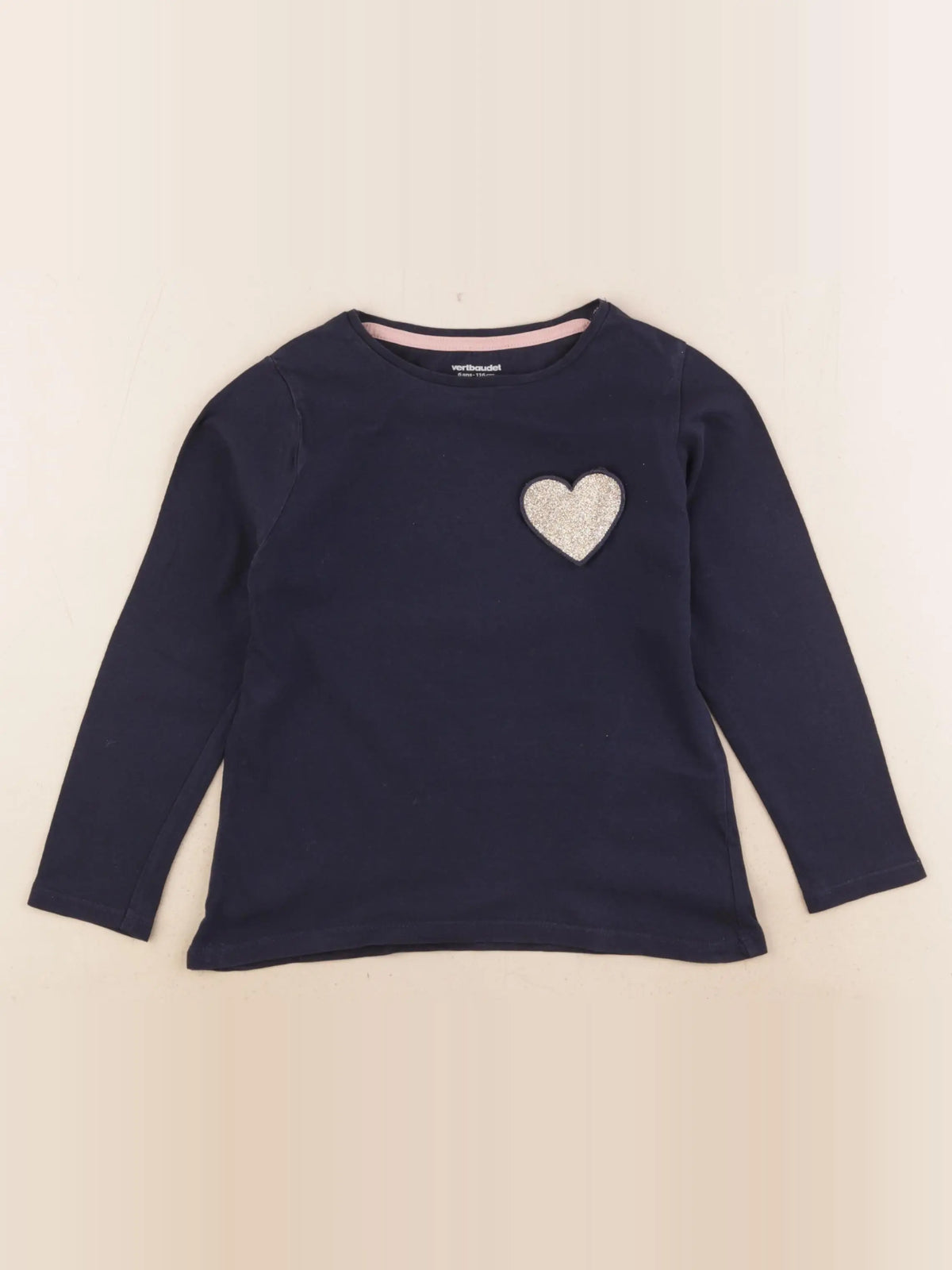 Vertbaudet - tee-shirt bleu, or - 6 ans