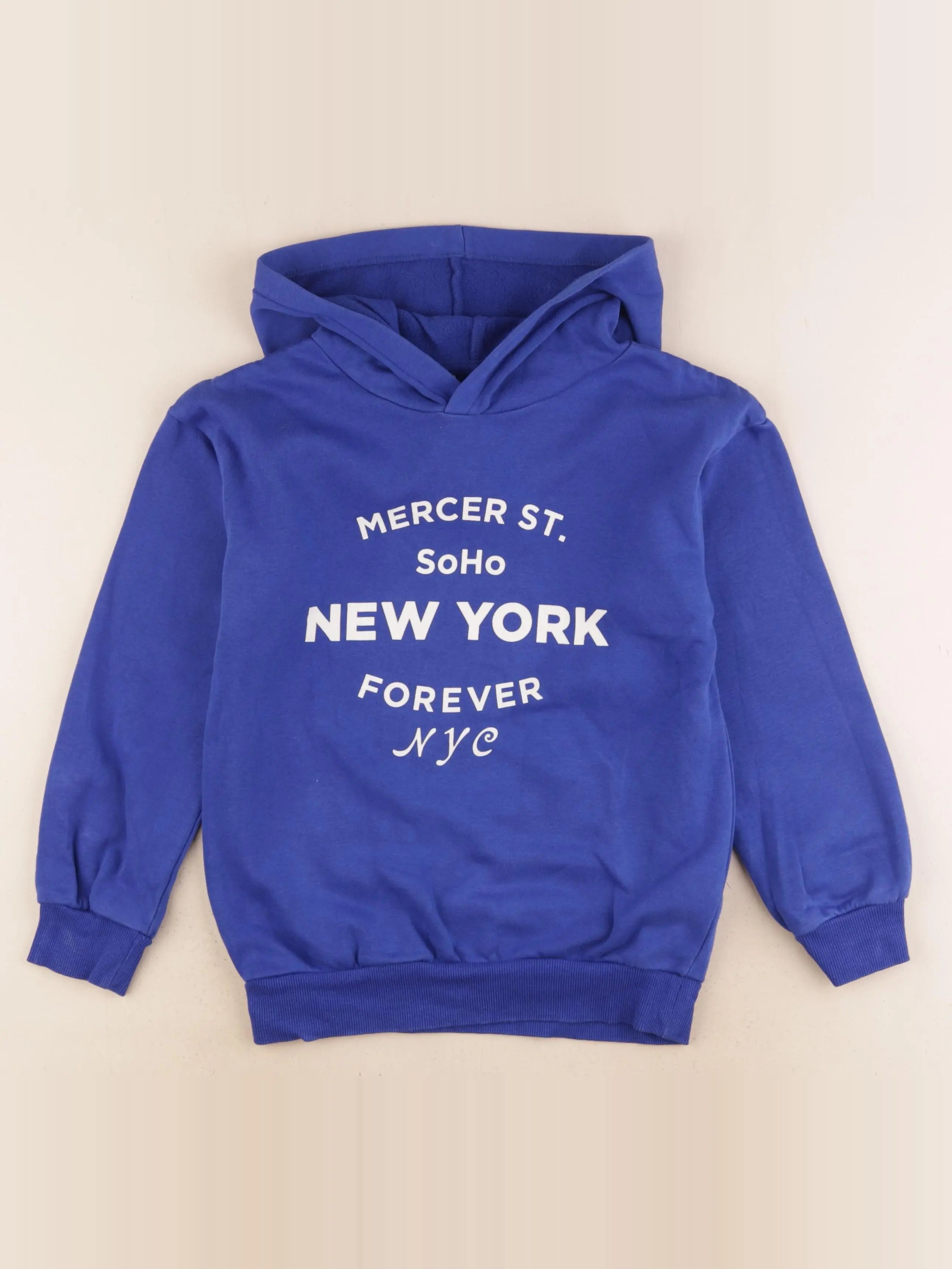 H&M - sweat bleu - 6/8 ans