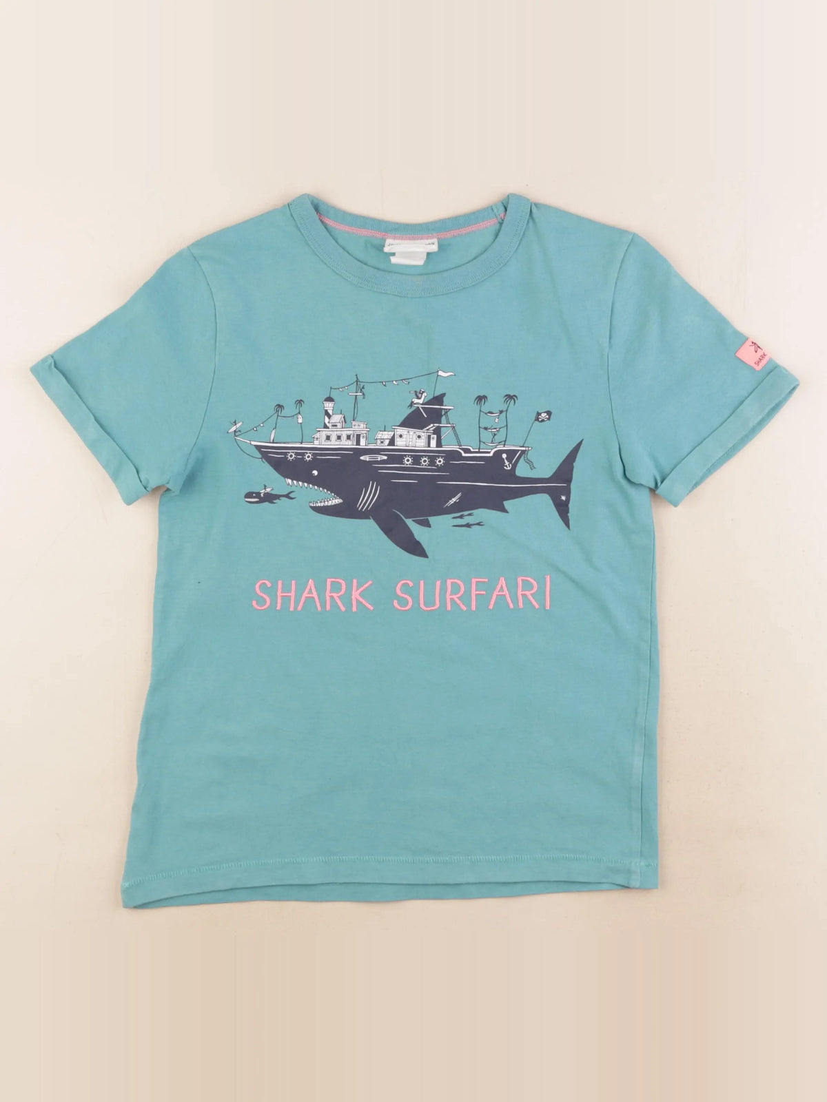 H&M - tee-shirt bleu - 8/10 ans