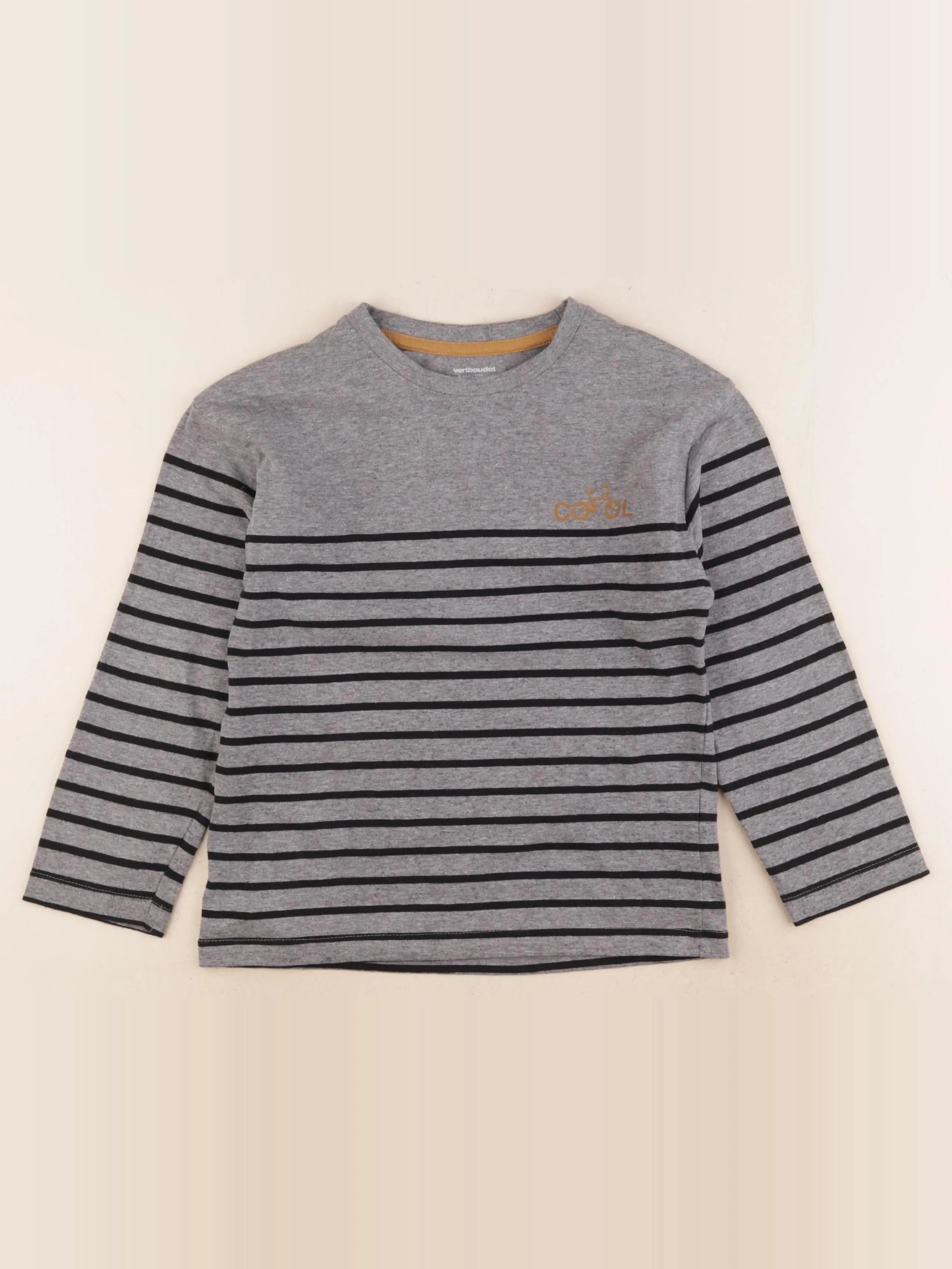 Vertbaudet - tee-shirt gris - 8 ans