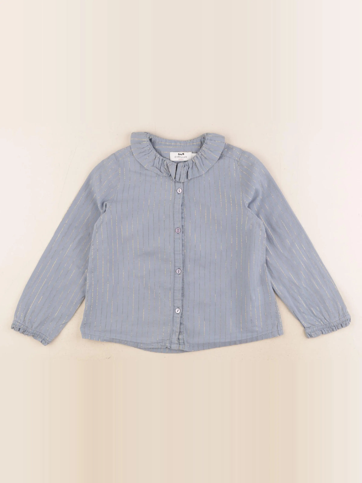 Cyrillus - blouse bleu, or - 6 ans