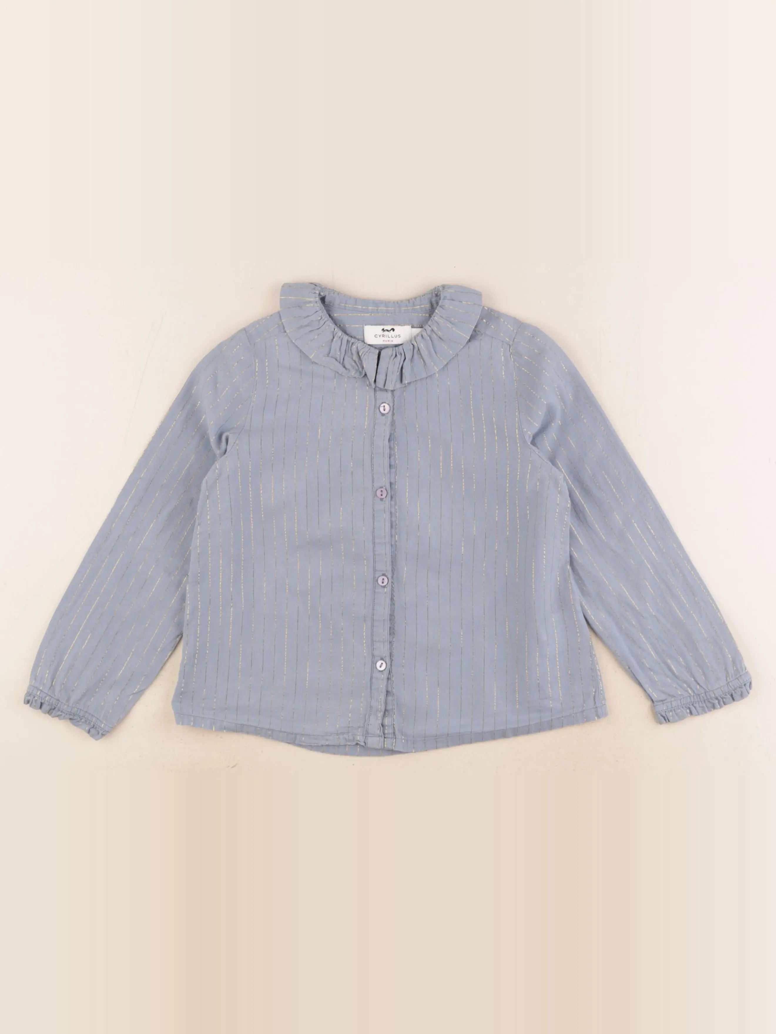 Cyrillus - blouse bleu, or - 6 ans