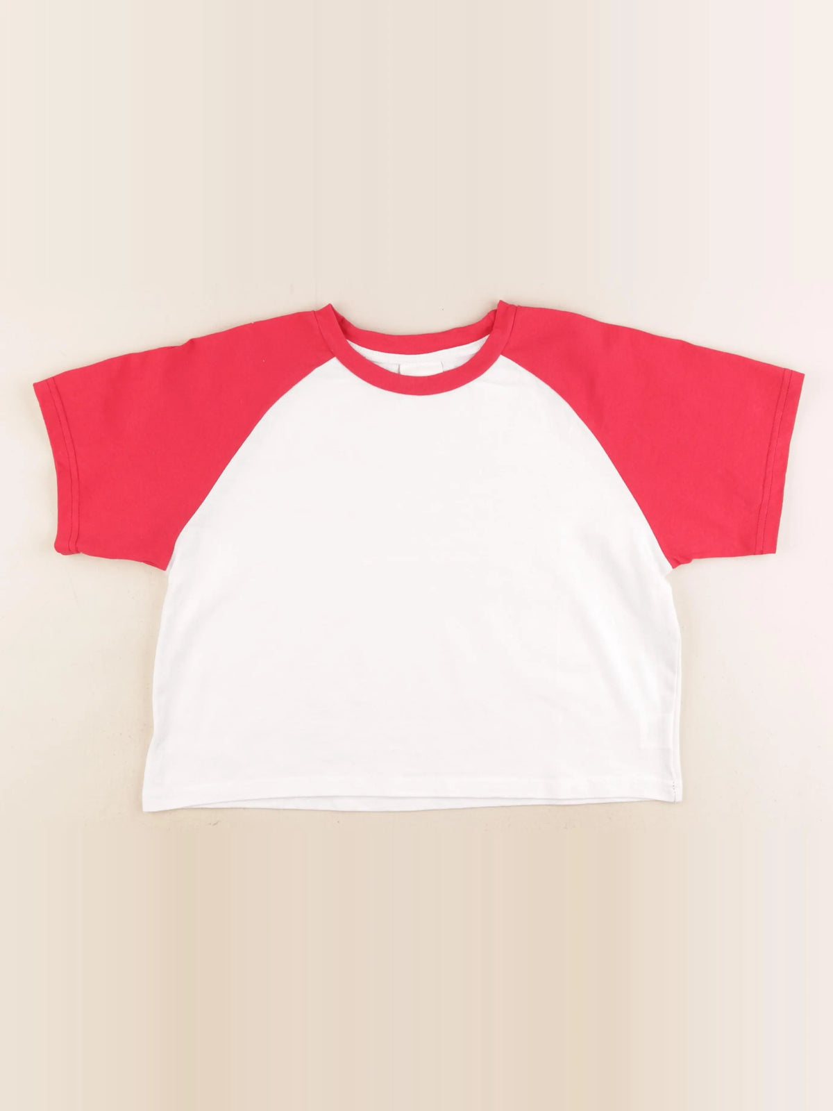 Gamin gamine - tee-shirt blanc, rouge - 5/6 ans