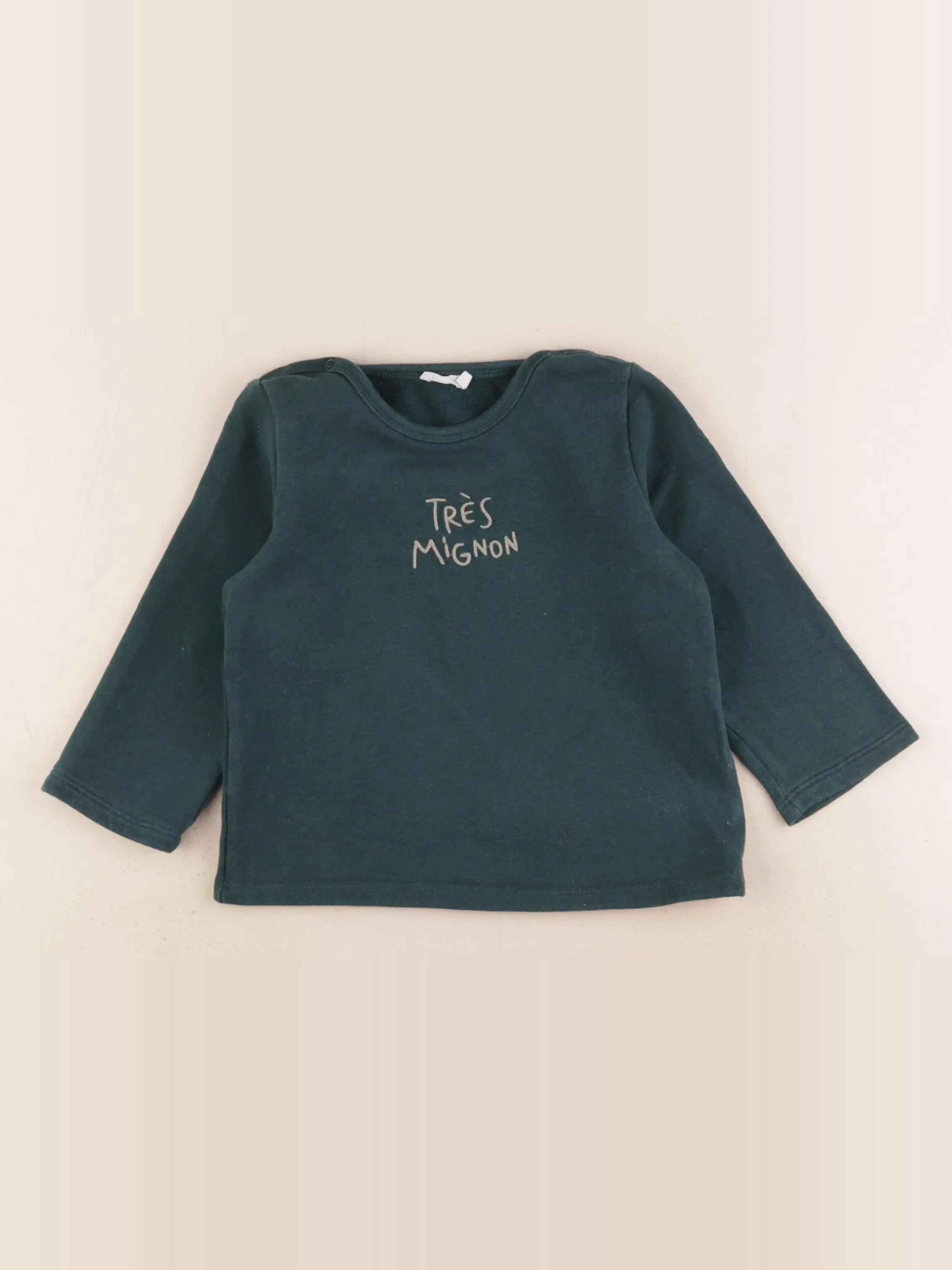 Boutchou - sweat vert - 36 mois