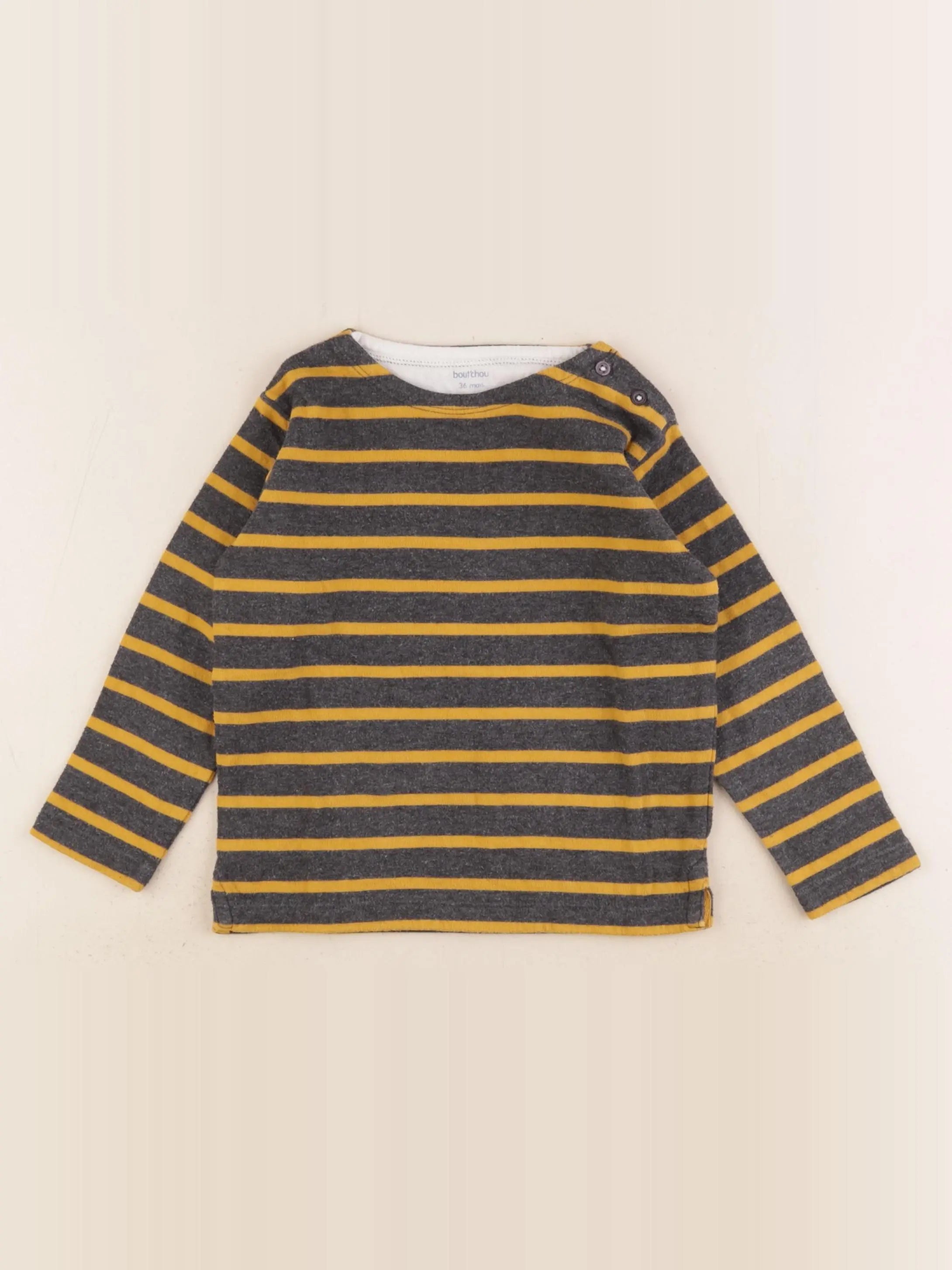 Boutchou - tee-shirt jaune, gris - 36 mois