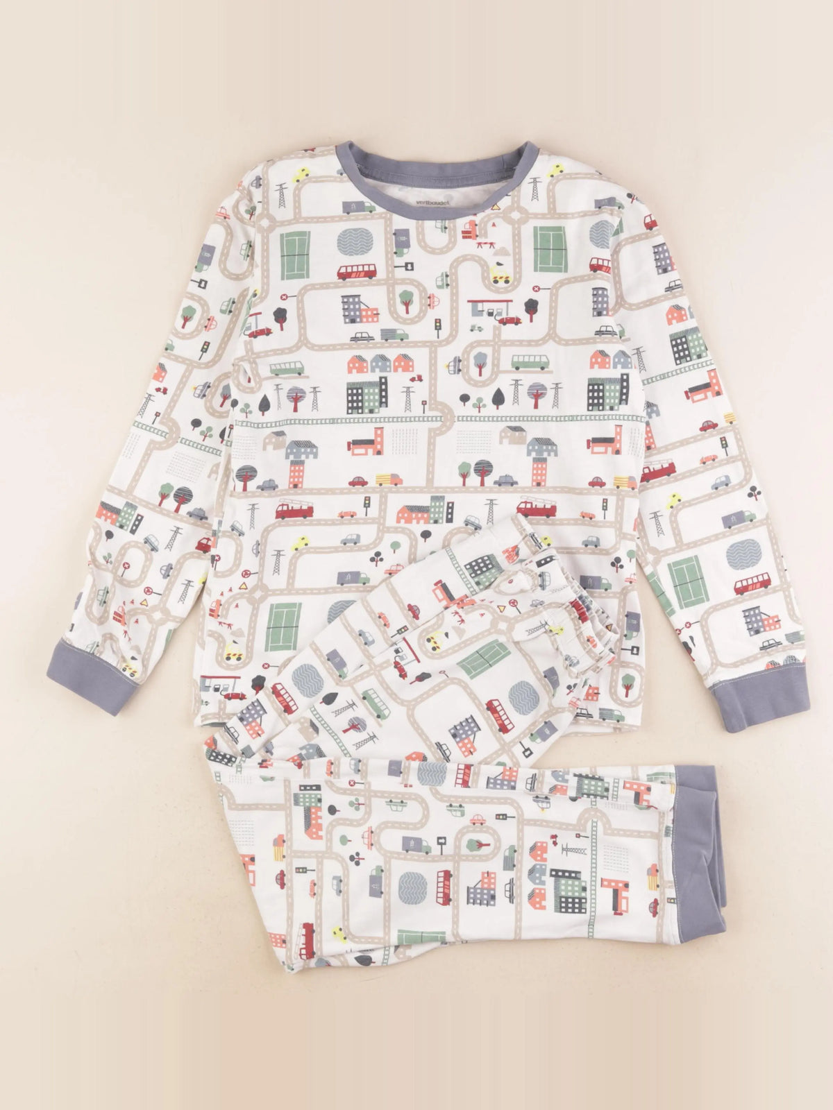 Vertbaudet - pyjama coton multicolore - 10 ans