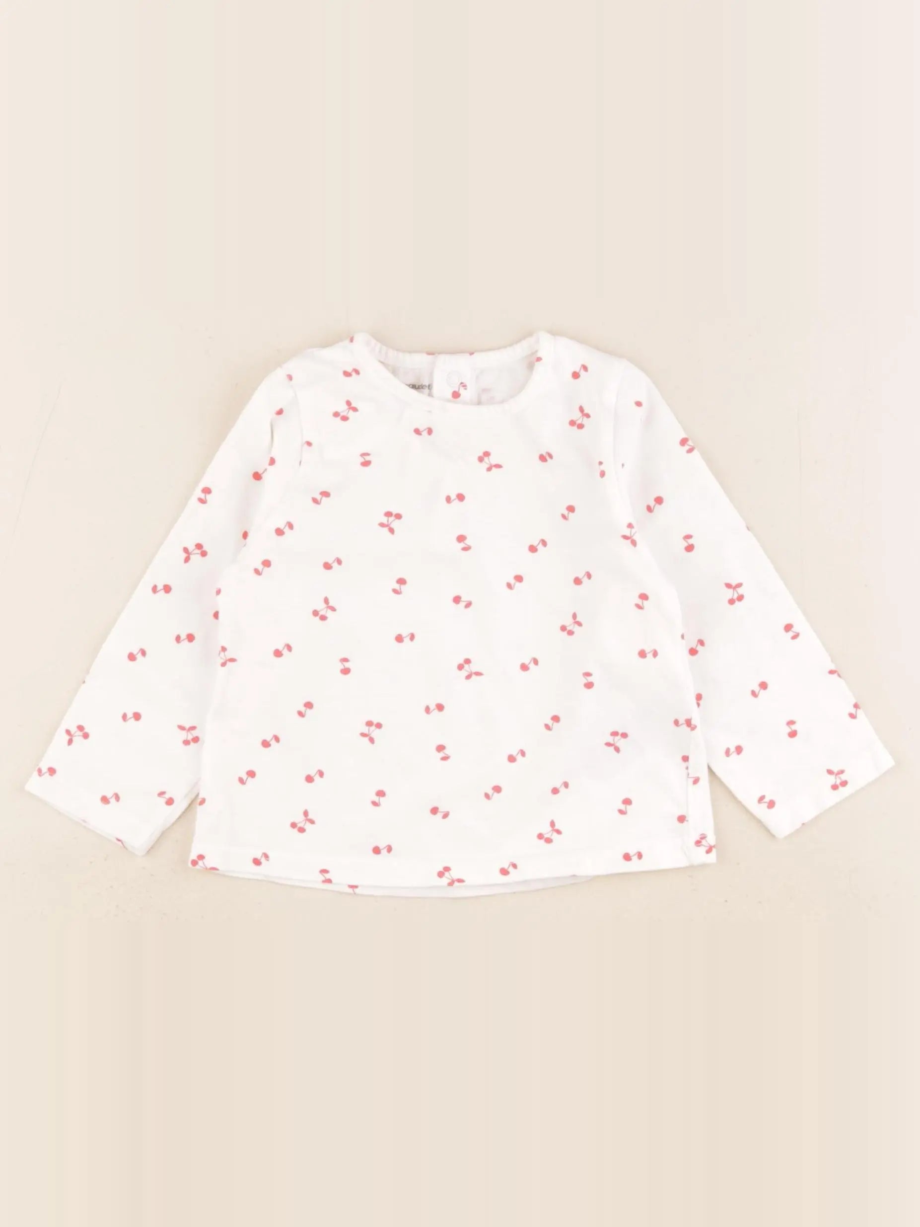 Vertbaudet - tee-shirt rouge - 12 mois