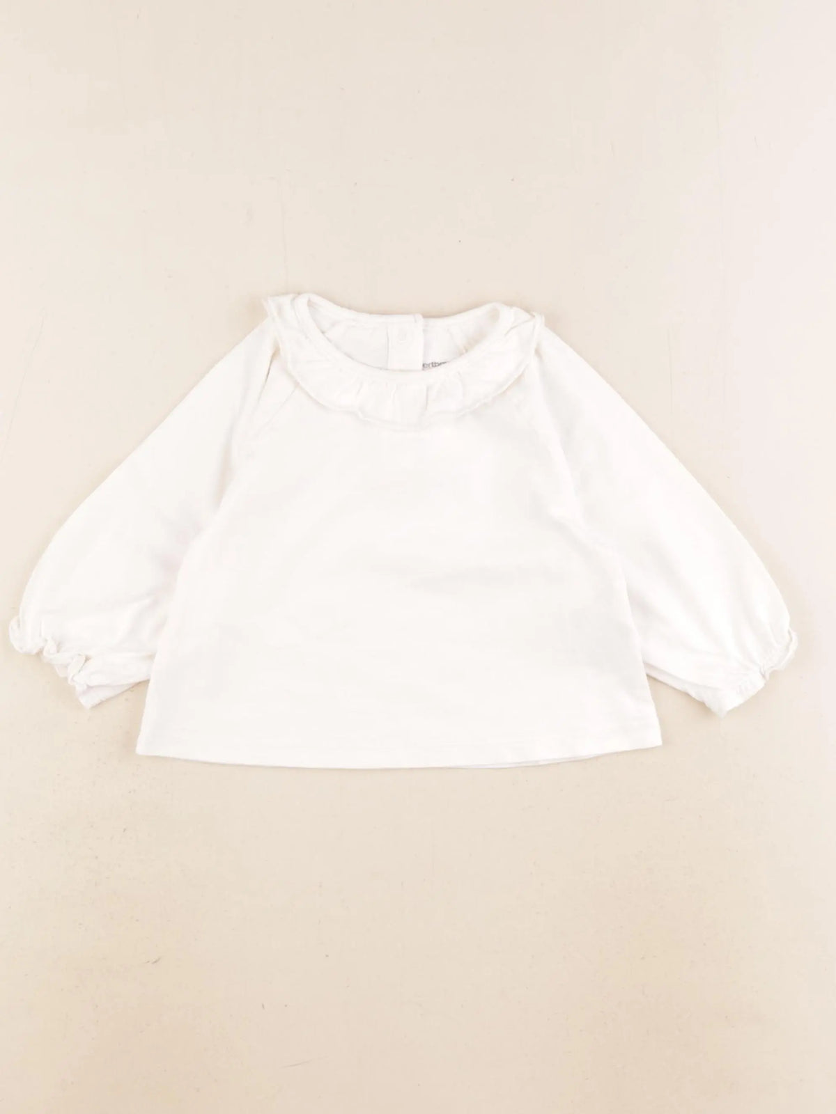 Vertbaudet - tee-shirt beige - 12 mois