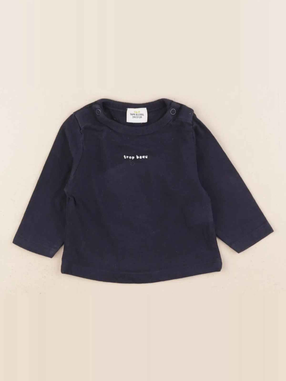 Tape à l'oeil - tee-shirt bleu - 3 mois