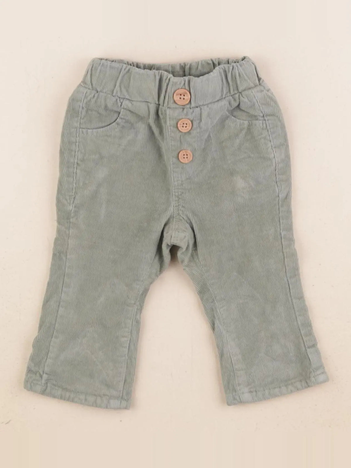 Tape à l'oeil - pantalon doublé vert - 3 mois