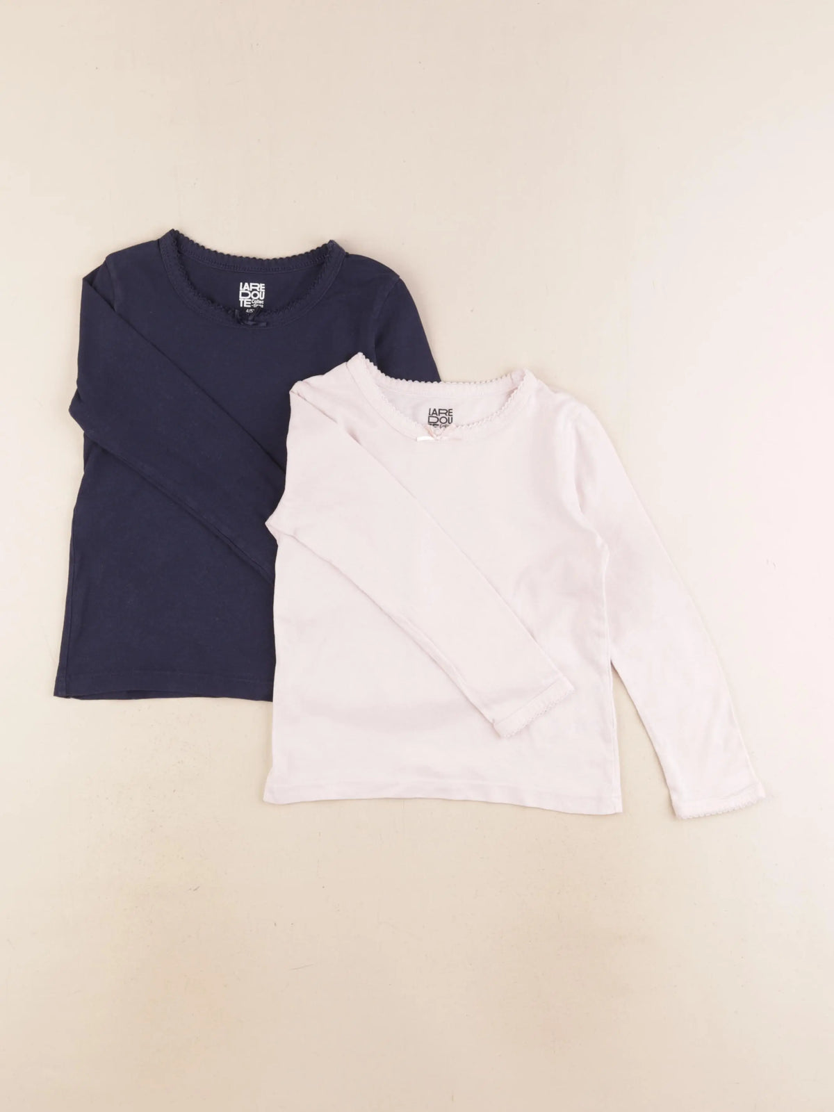 La Redoute - lot de 2 maillots de corps bleu, rose - 4/5 ans