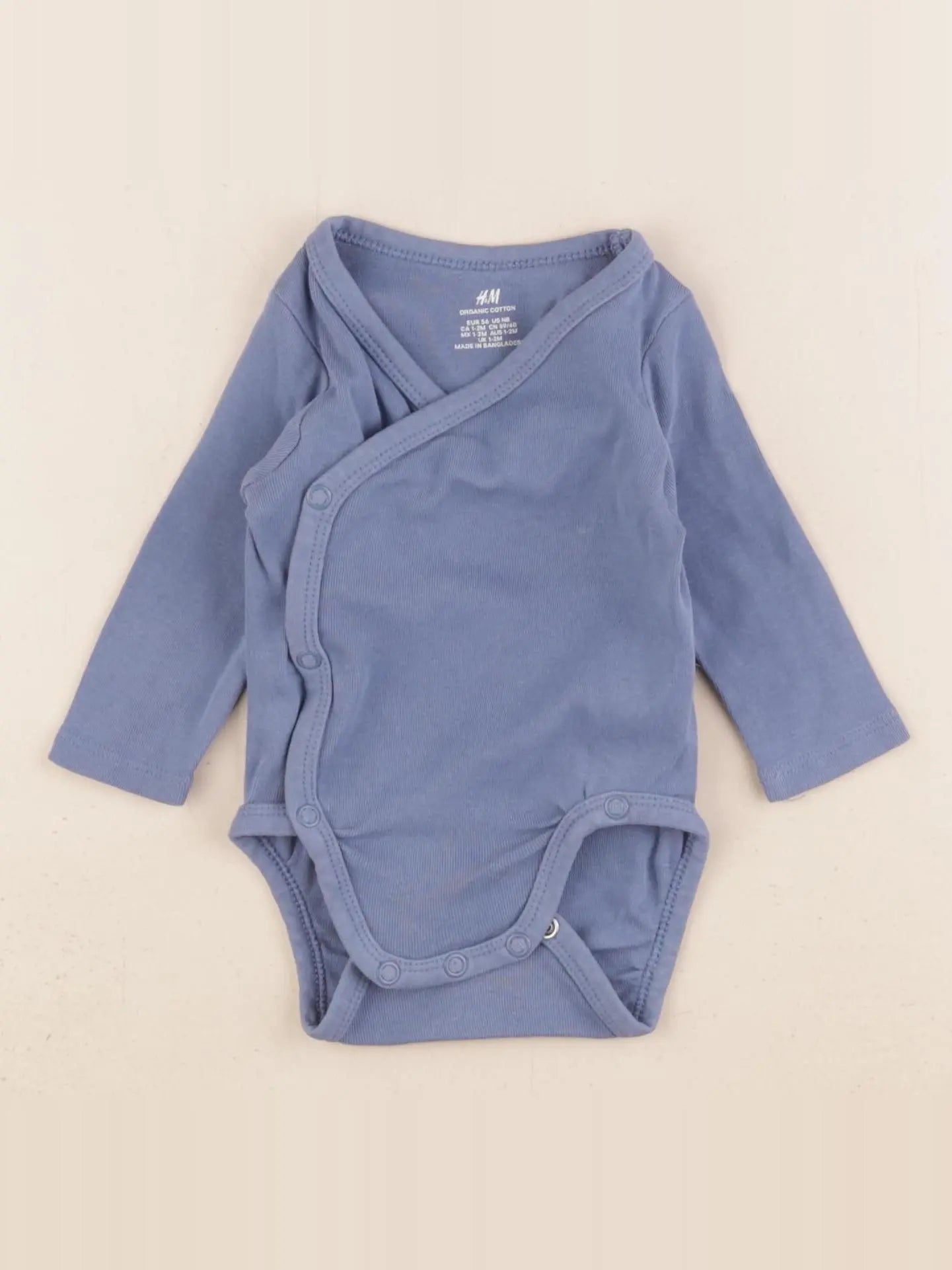 H&M - body bleu - 1/2 mois