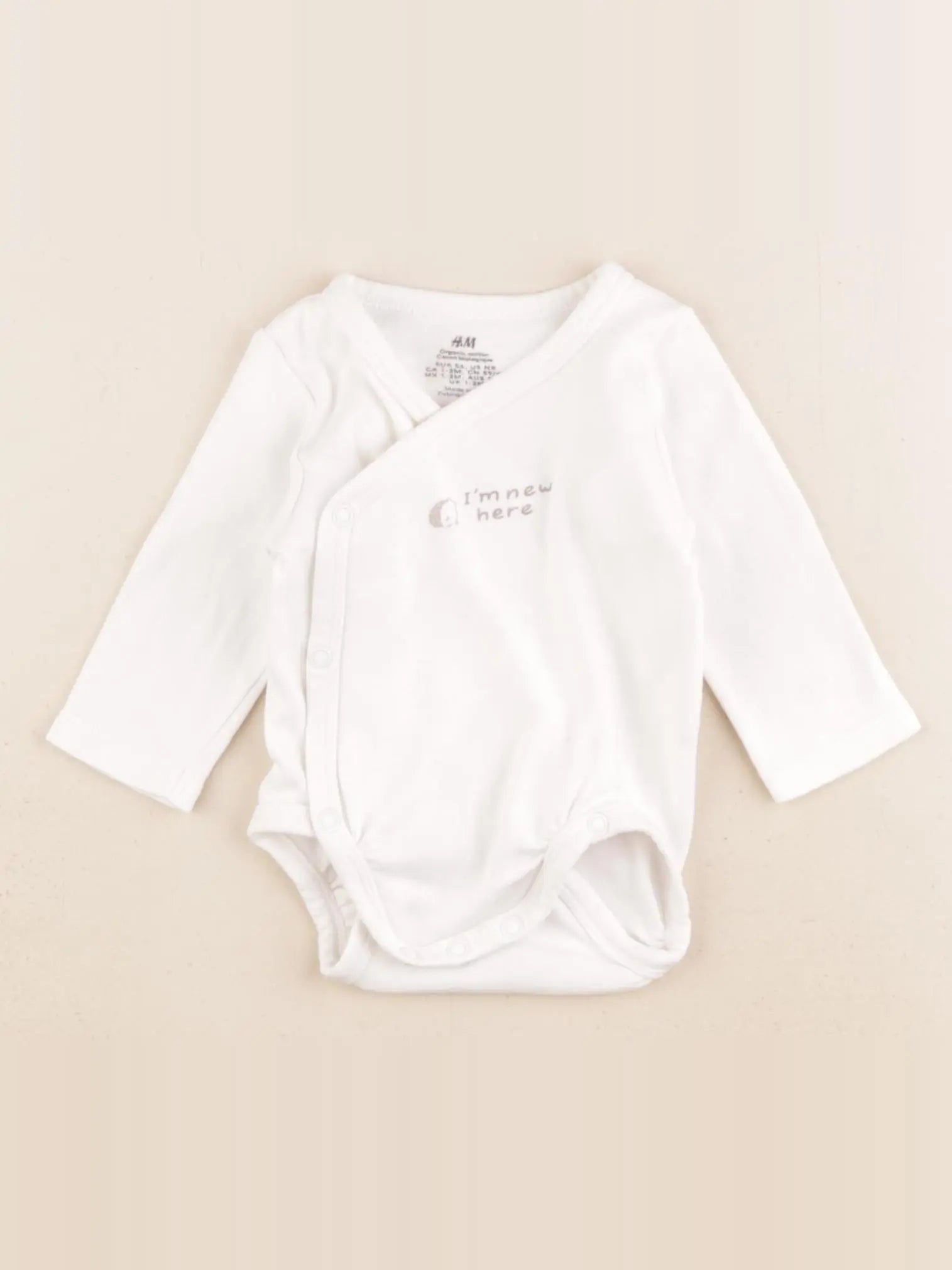 H&M - body blanc - 1/2 mois