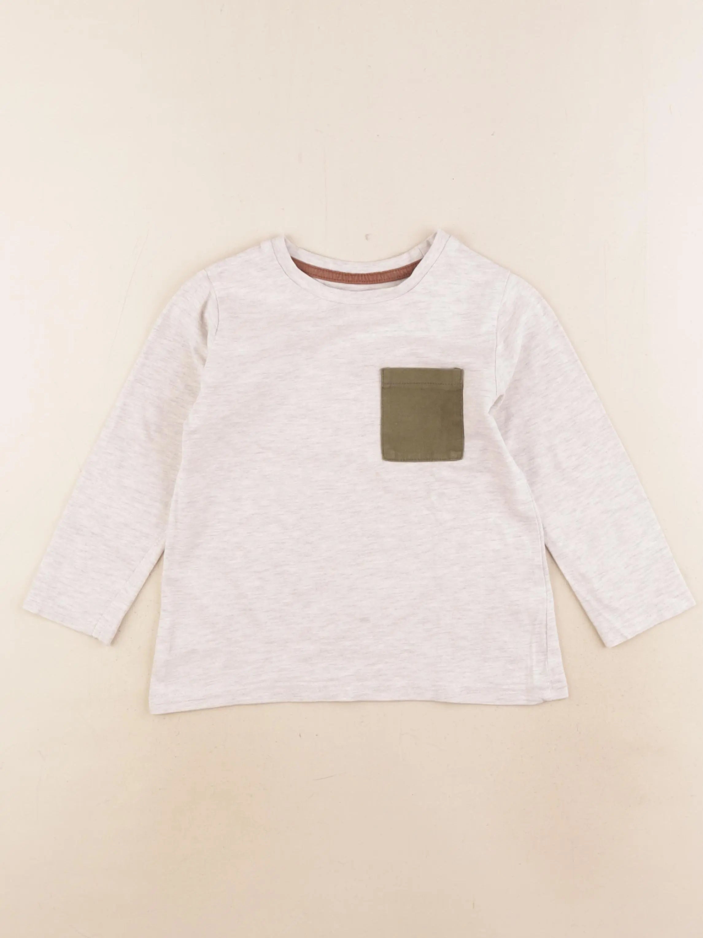 Vertbaudet - tee-shirt beige - 4 ans