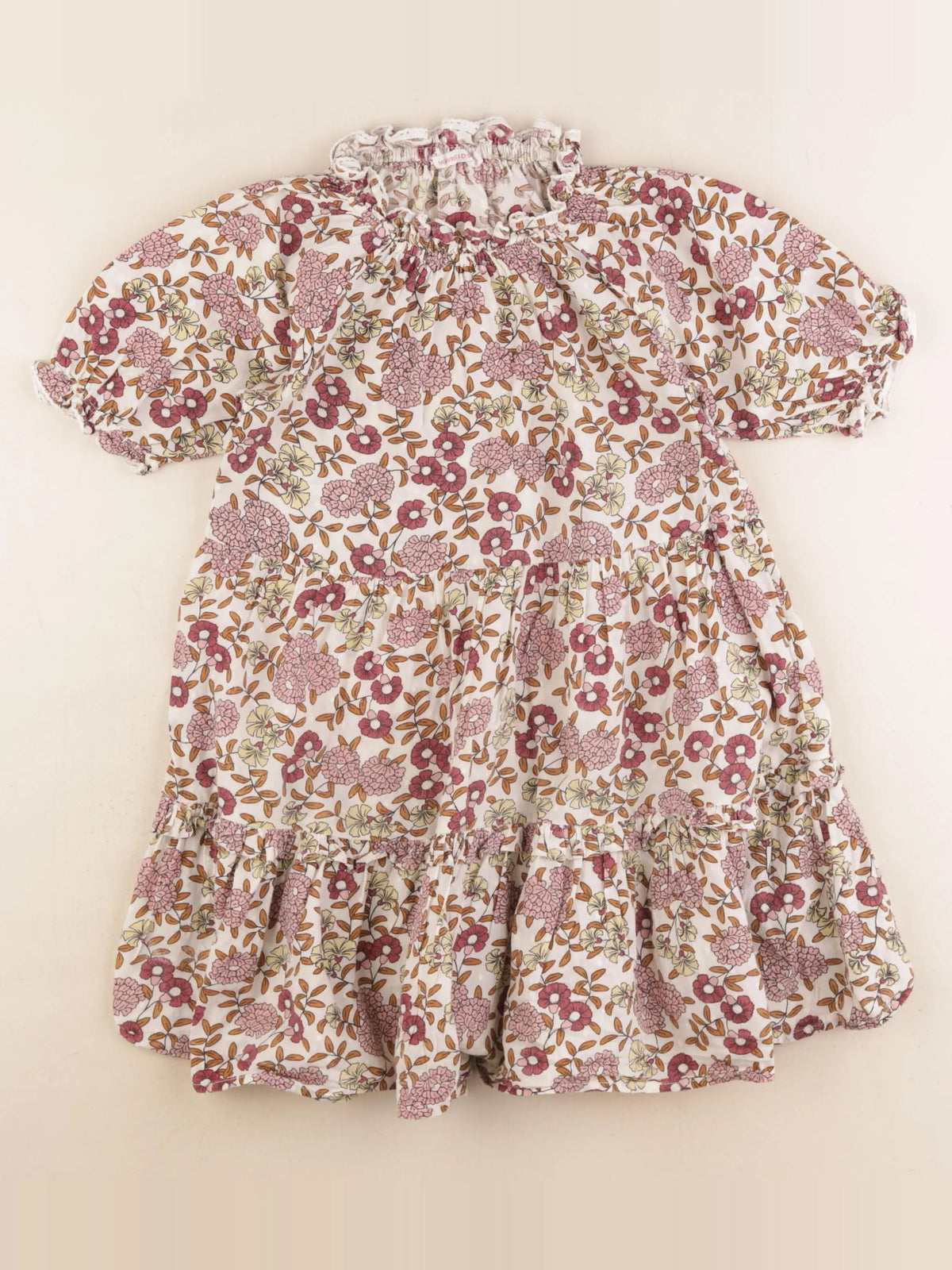 Monoprix - robe beige, multicolore - 6 ans