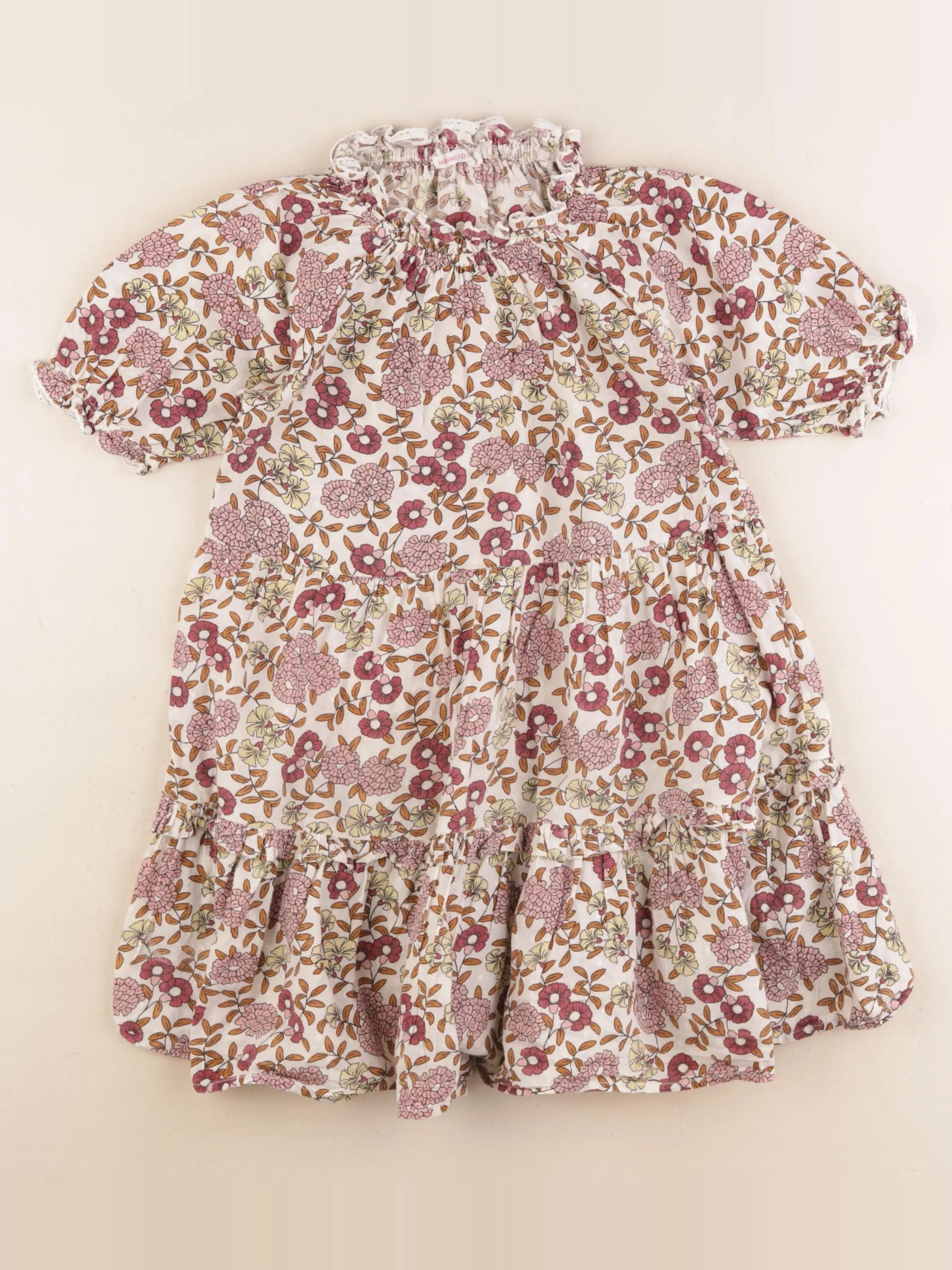 Monoprix - robe beige, multicolore - 6 ans